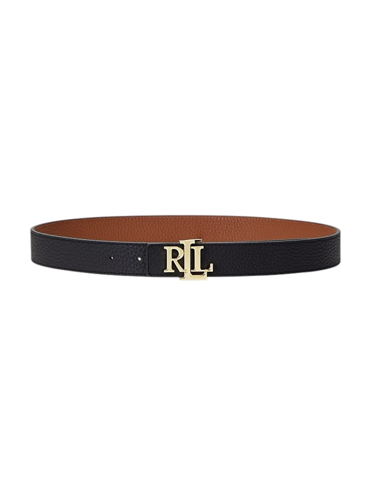 LAUREN RALPH LAUREN Cintura Donna REV LRL 30-BELT-MEDIUM BLACK/LAUREN TAN - 412912039 001