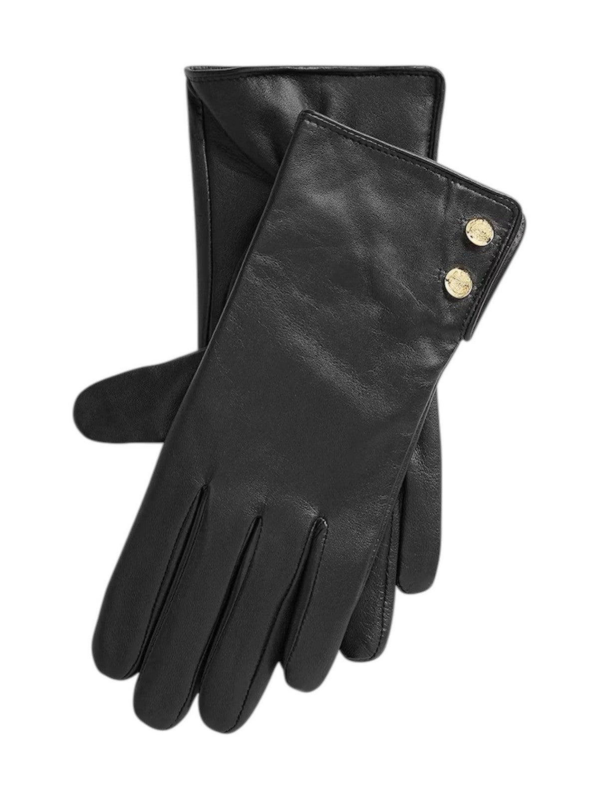 LAUREN RALPH LAUREN Guanti Donna LTHR BUT GLV-GLOVE BLACK - 454833083 001