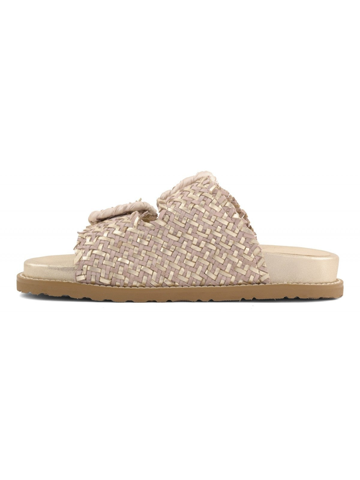 Coral Blue Ciabatta Donna Woven leather sandal - CB.K226.01 GOL