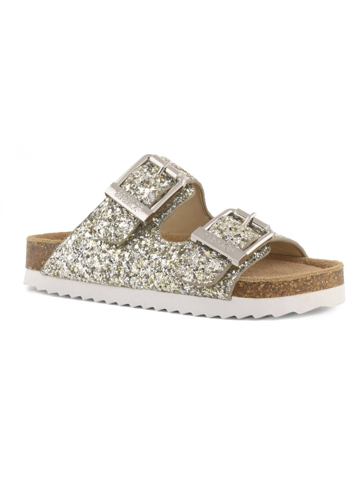 Colors Of California Sandalo Bambine e ragazze glitter sandal 2 buckles - HC.2415N SIL