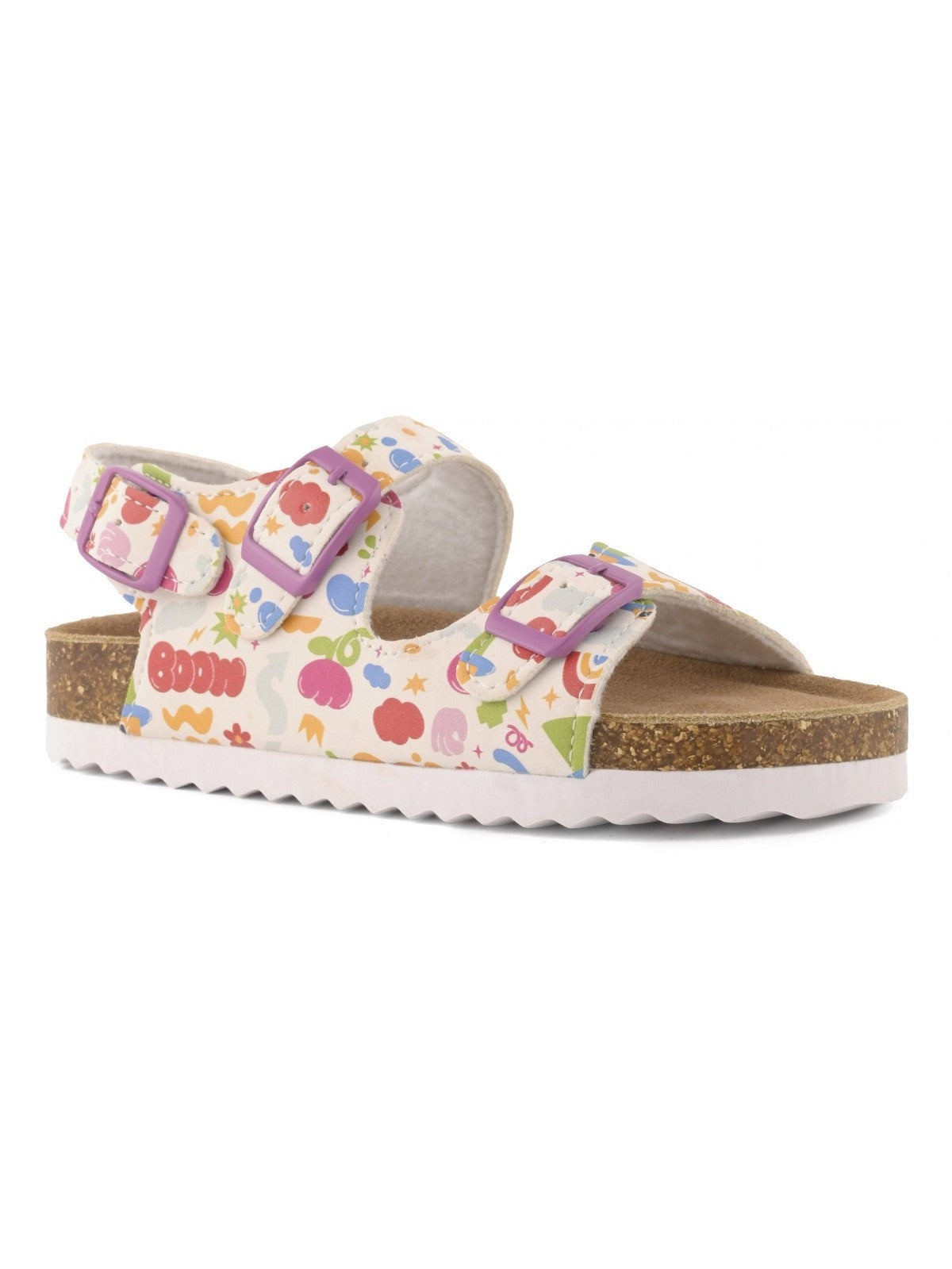 Colors Of California Sandalo Bambine e ragazze Basic girl sandal with buckles - HC.2603 MUL