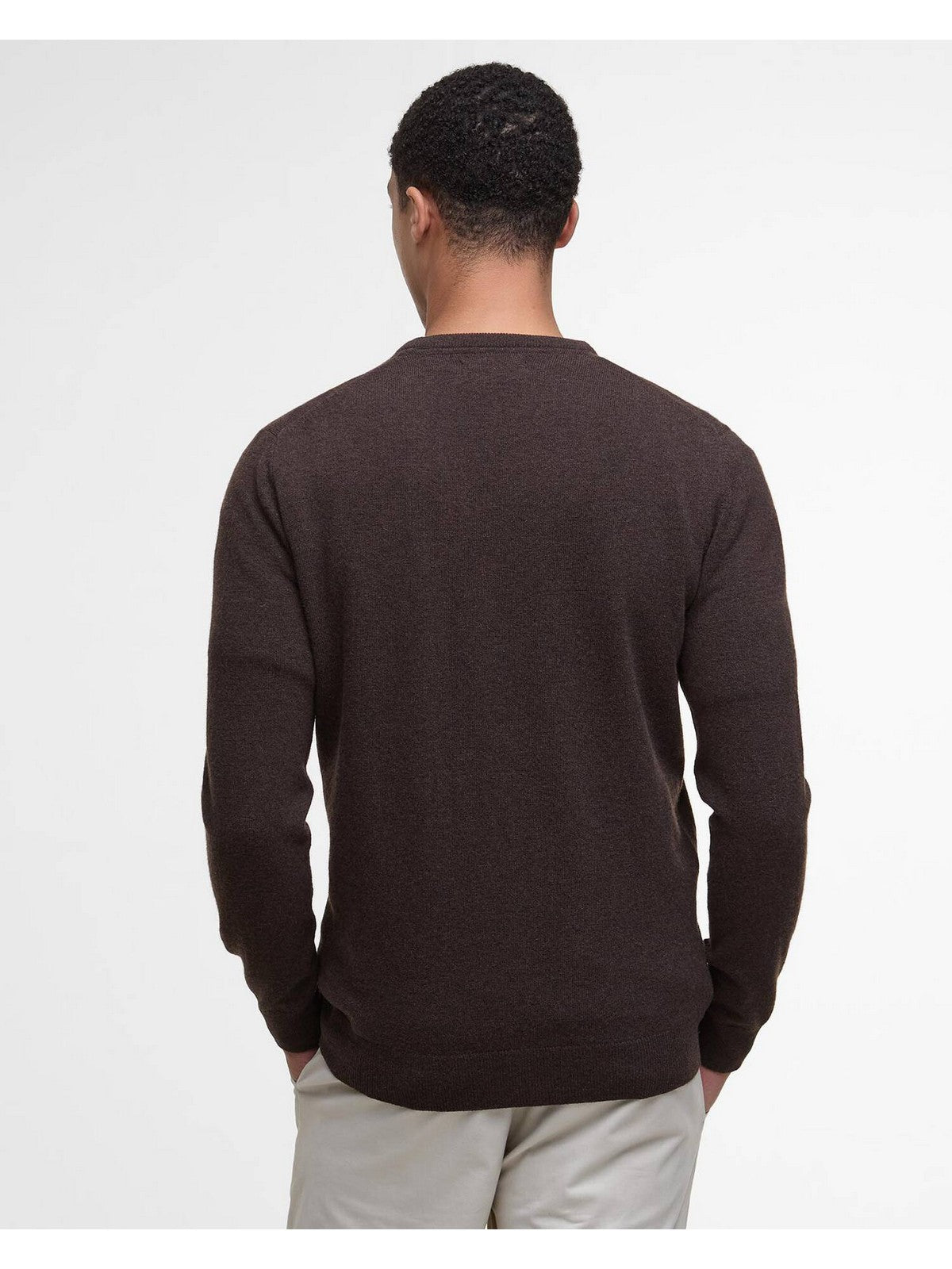 BARBOUR Maglione Uomo ESSENTIAL L MKN0345 BR17 DARK OAK