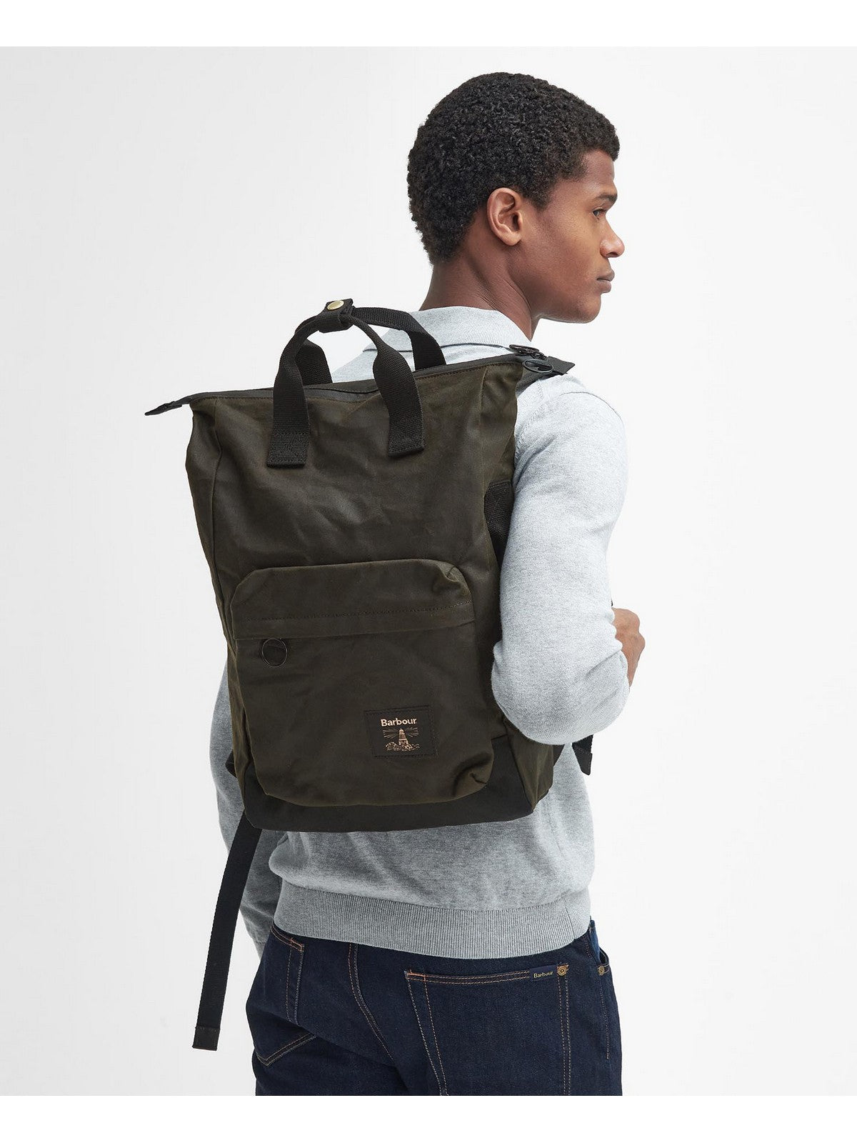 BARBOUR Zaino Uomo FIELD RIEVER UBA0714 OL71 OLIVE/BLACK