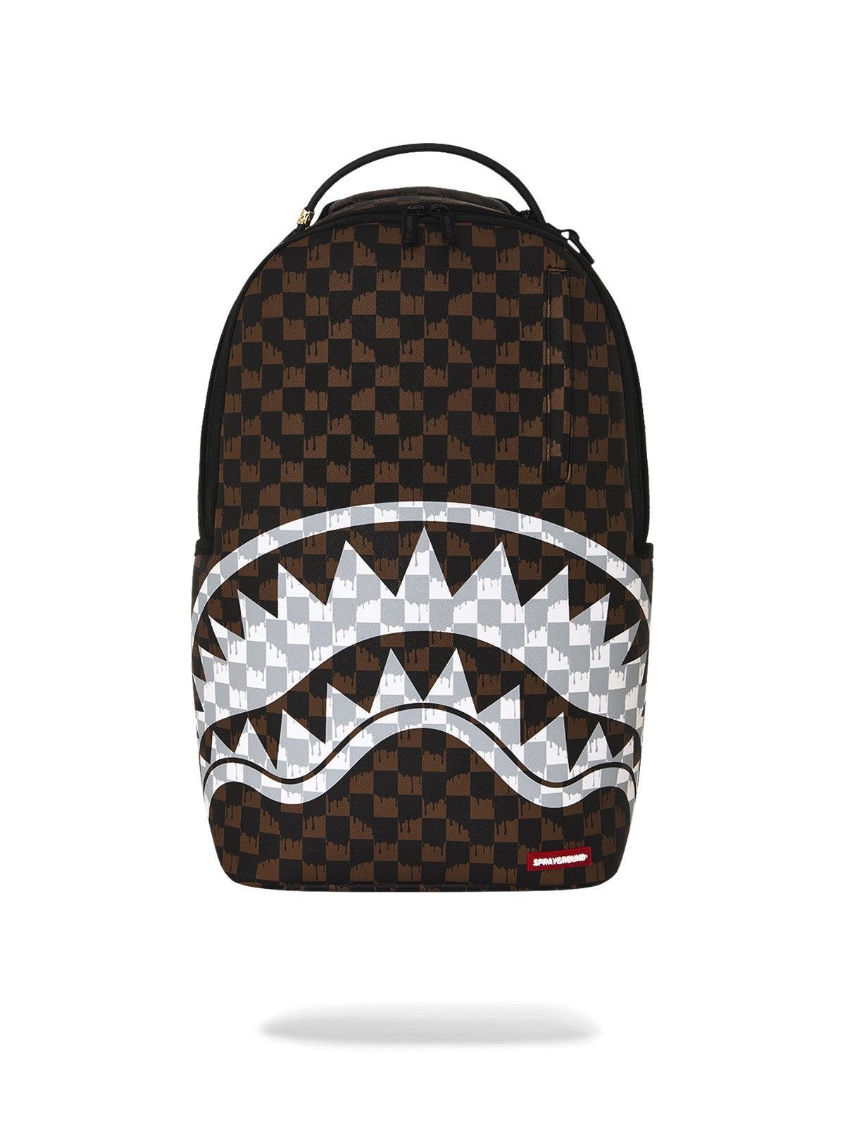 SPRAYGROUND Zaino Unisex adulto BROWN AND CREAM DRIP CHECK SHARK BACKPACK - 910B8552NSZ