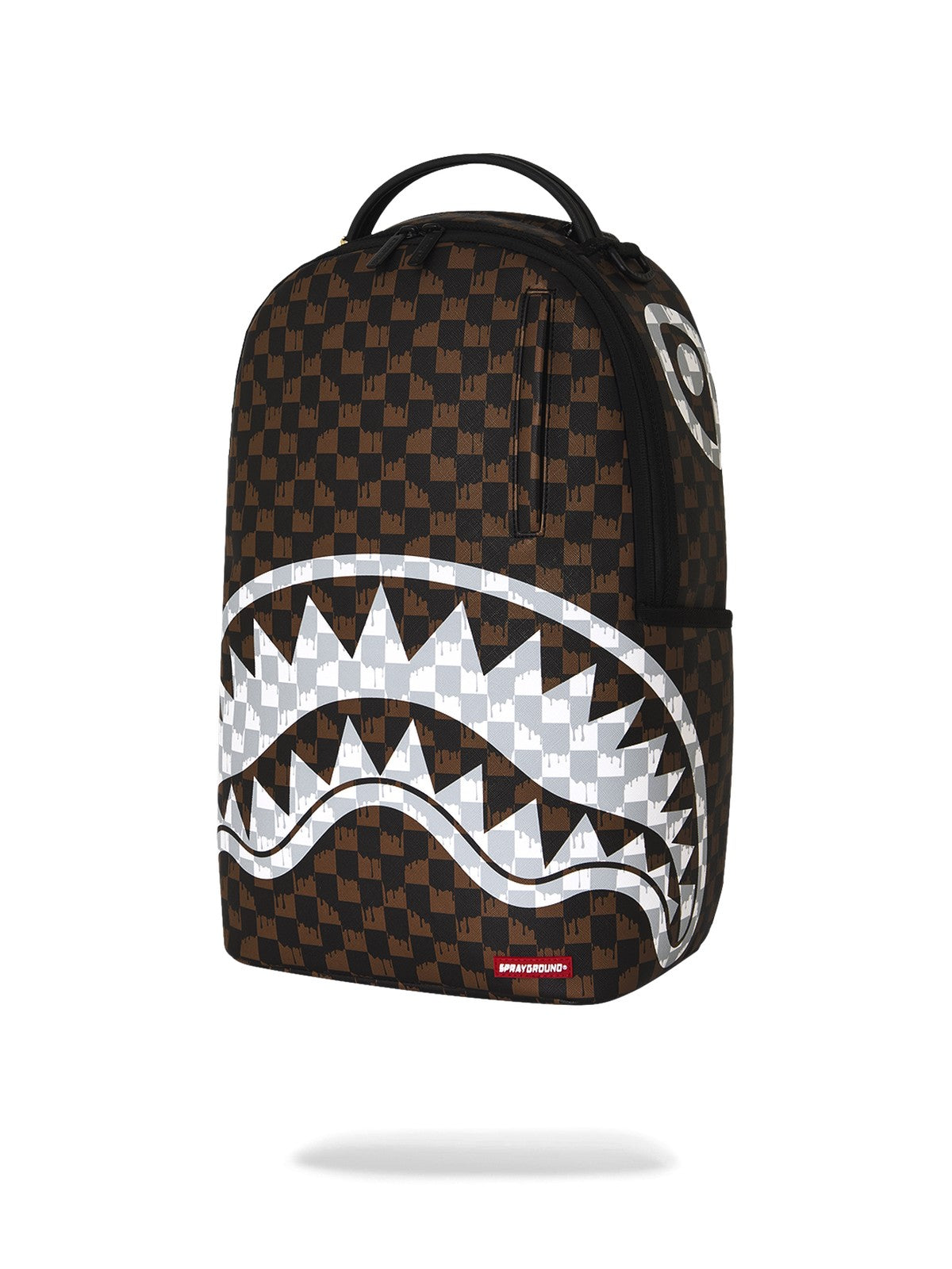 SPRAYGROUND Zaino Unisex adulto BROWN AND CREAM DRIP CHECK SHARK BACKPACK - 910B8552NSZ