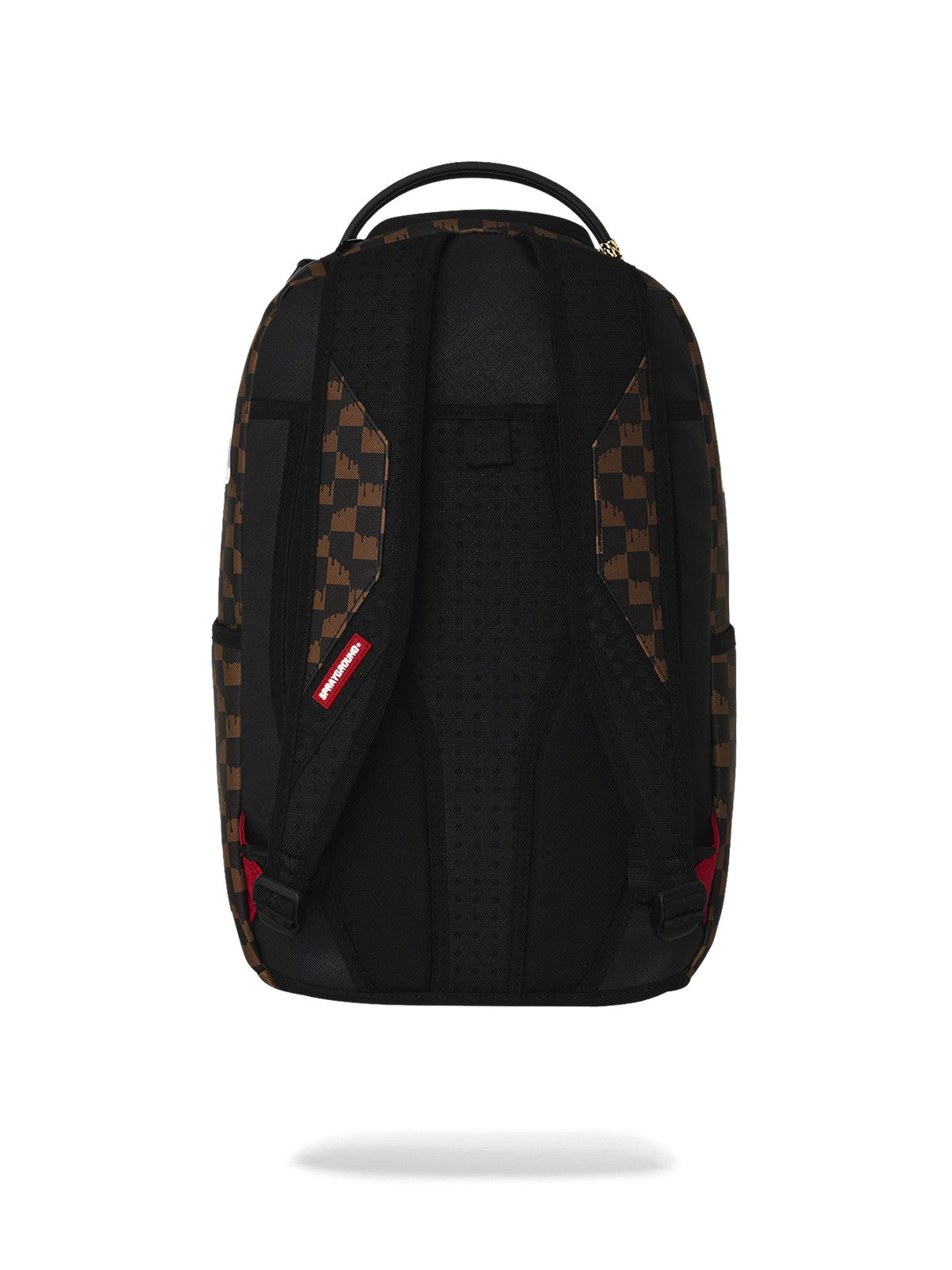 SPRAYGROUND Zaino Unisex adulto BROWN AND CREAM DRIP CHECK SHARK BACKPACK - 910B8552NSZ gioboutiqueweb