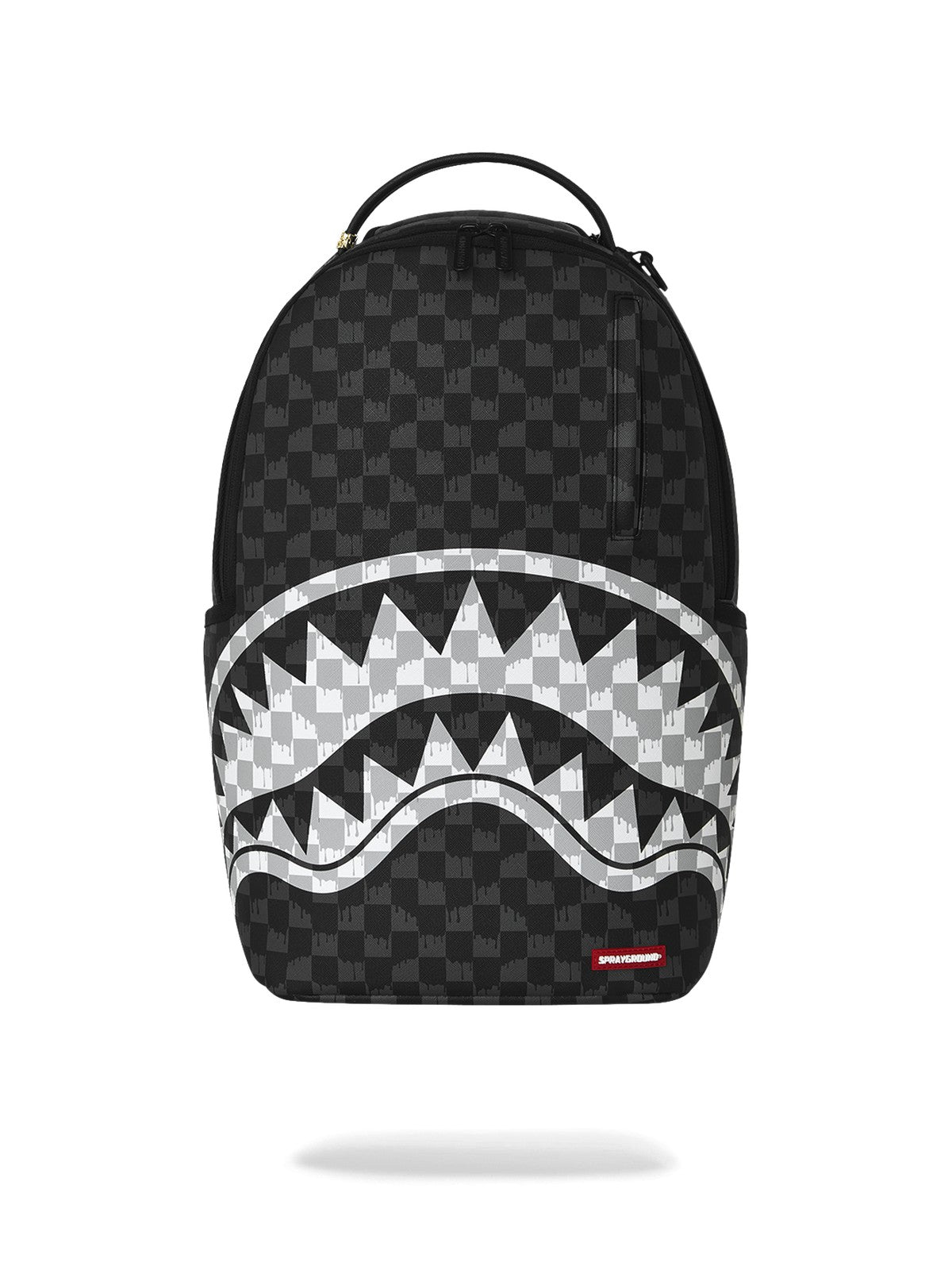 SPRAYGROUND Zaino Unisex adulto BLACK AND WHITE DRIP CHECK SHARK BACKPACK - 910B8553NSZ