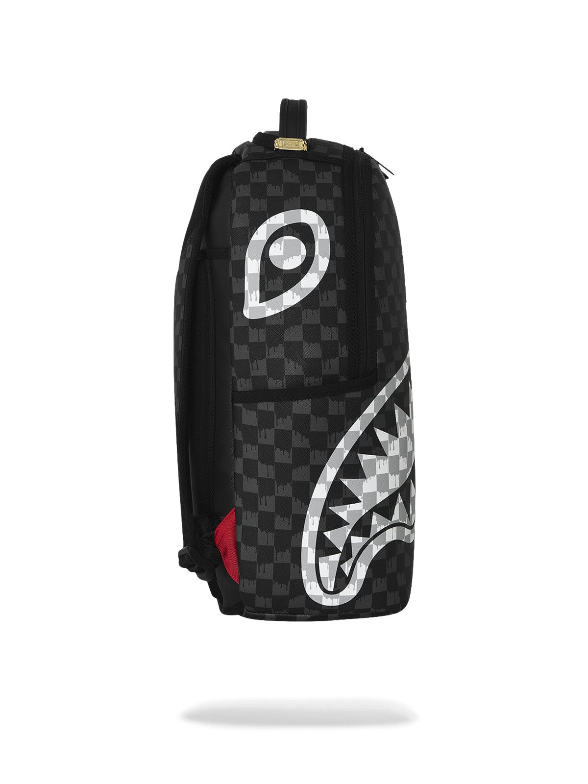 SPRAYGROUND Zaino Unisex adulto BLACK AND WHITE DRIP CHECK SHARK BACKPACK - 910B8553NSZ gioboutiqueweb