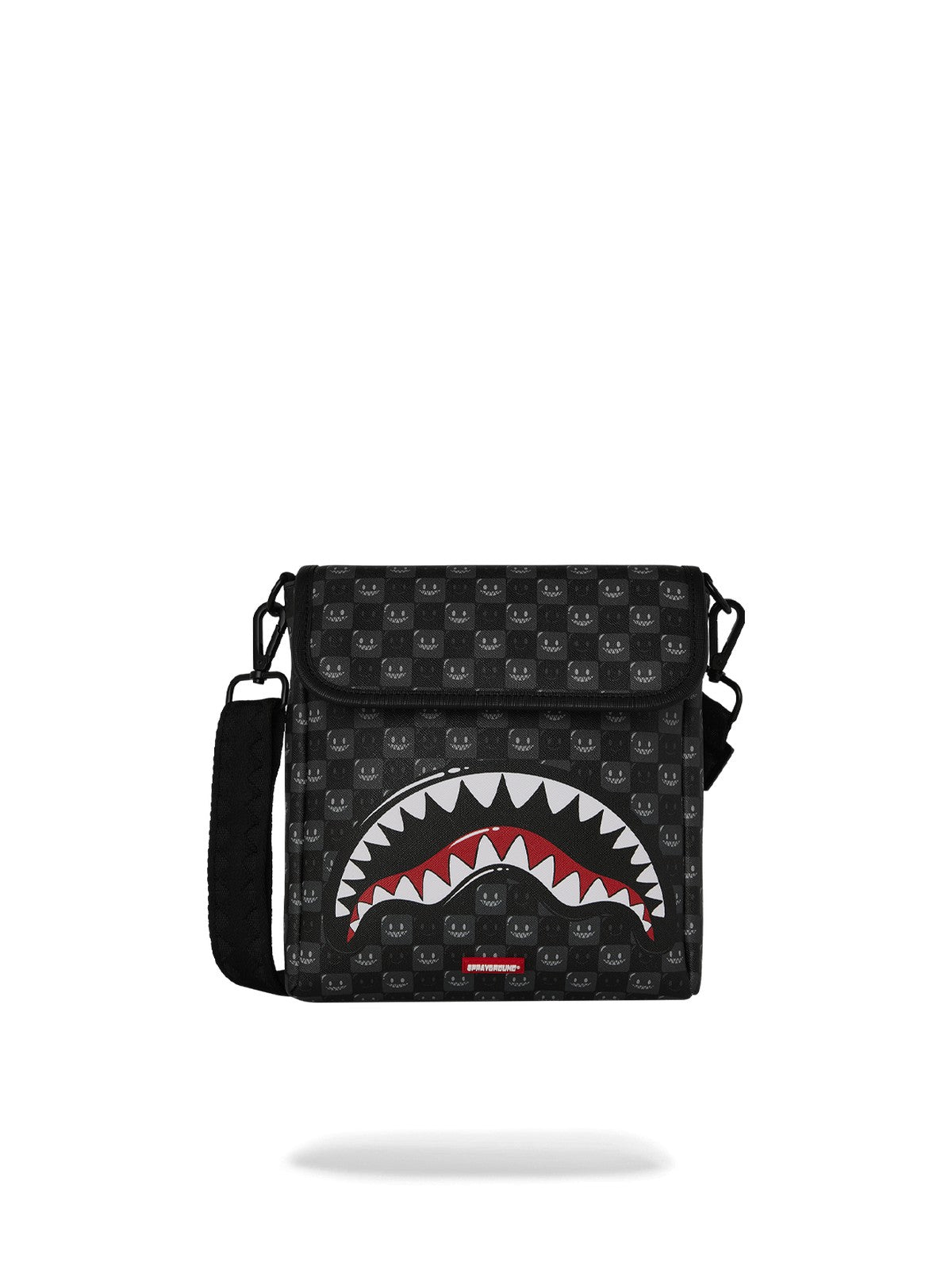 SPRAYGROUND Tracolla Unisex adulto SHARKS IN PARIS WTF BUBBLY BLACK CHECK MESSENGER SLING - 910B9314NSZ