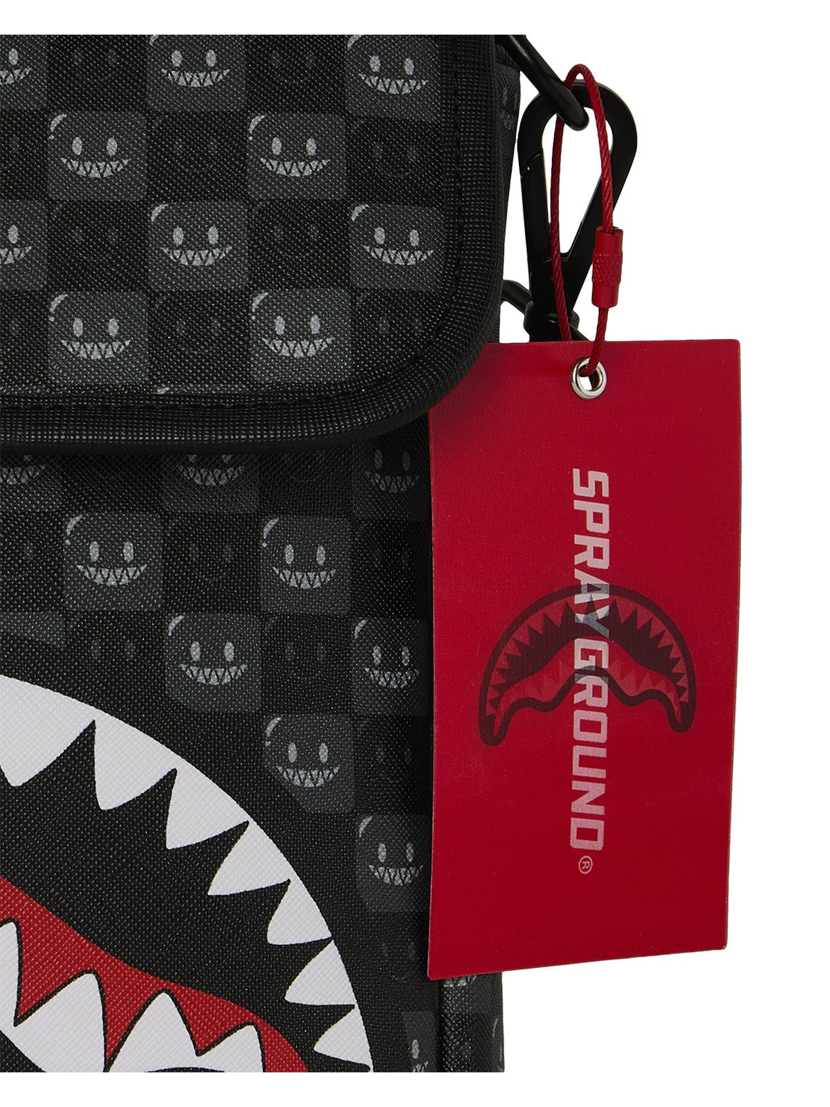SPRAYGROUND Tracolla Unisex adulto SHARKS IN PARIS WTF BUBBLY BLACK CHECK MESSENGER SLING - 910B9314NSZ