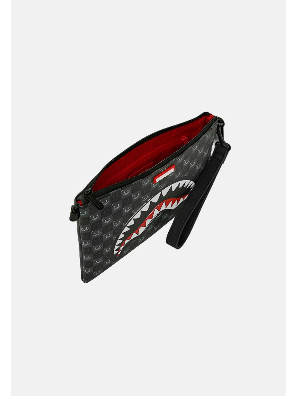 SPRAYGROUND Pochette Unisex adulto SHARKS IN PARIS WTF BUBBLY BLACK CHECK CROSSOVER CLUTCH - 910B9318NSZ