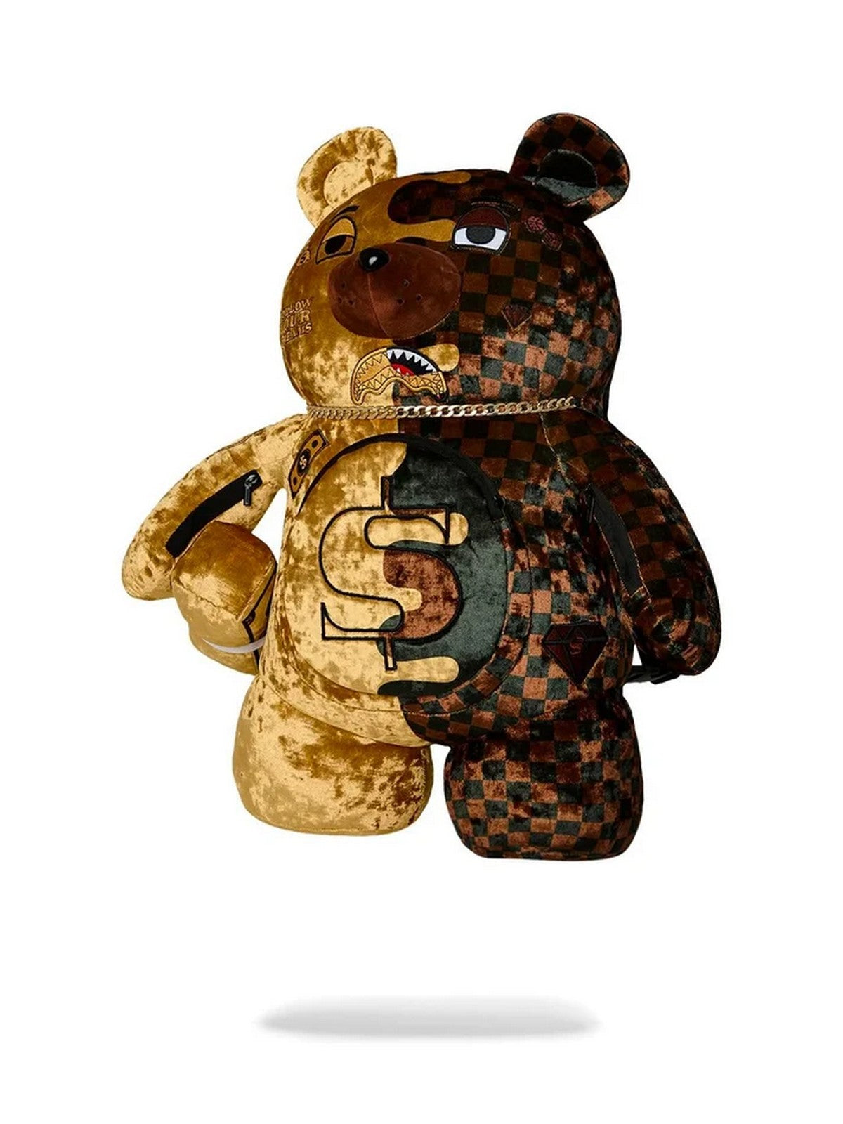 SPRAYGROUND Zaino Unisex adulto SHARKS IN PARIS GOLD DRIP MONEYBEAR BACKPACK - 910B9342NSZ