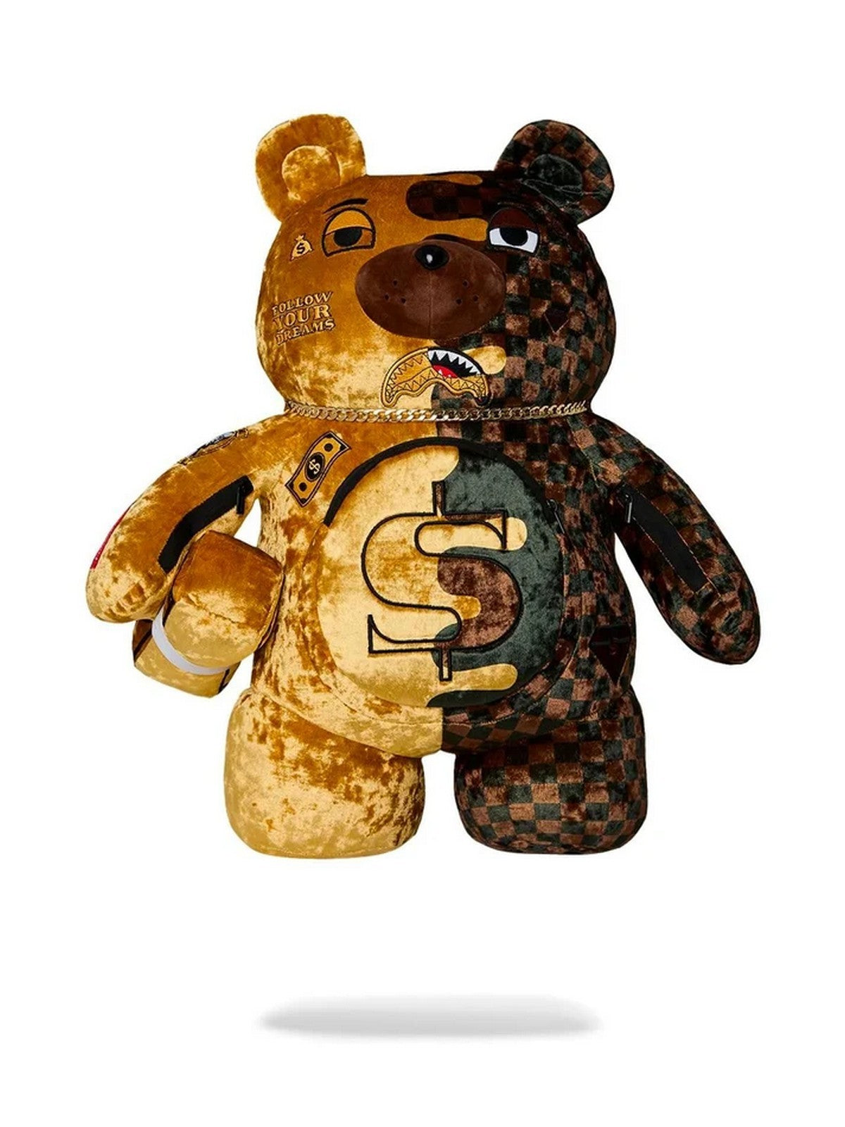 SPRAYGROUND Zaino Unisex adulto SHARKS IN PARIS GOLD DRIP MONEYBEAR BACKPACK - 910B9342NSZ