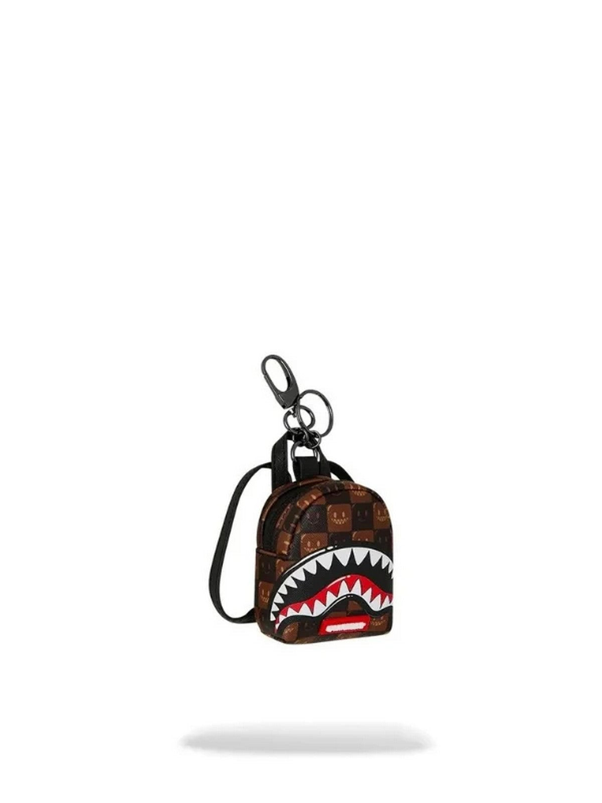 SPRAYGROUND Portachiave Unisex adulto SHARKS IN PARIS WTF BUBBLE BROWN CHECK BACKPACK KEYCHAIN - 910K9304NSZ