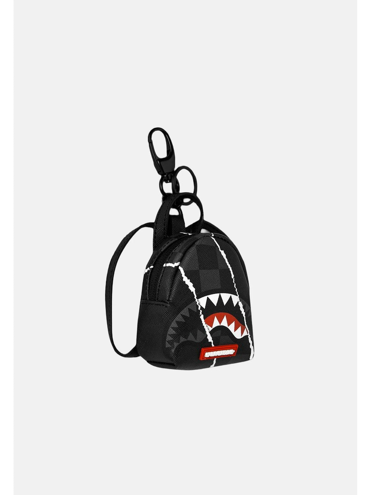 SPRAYGROUND Portachiave Unisex adulto CENTER RIP REVEALING GRAY CHECK BACKPACK KEYCHAIN - 910K9352NSZ