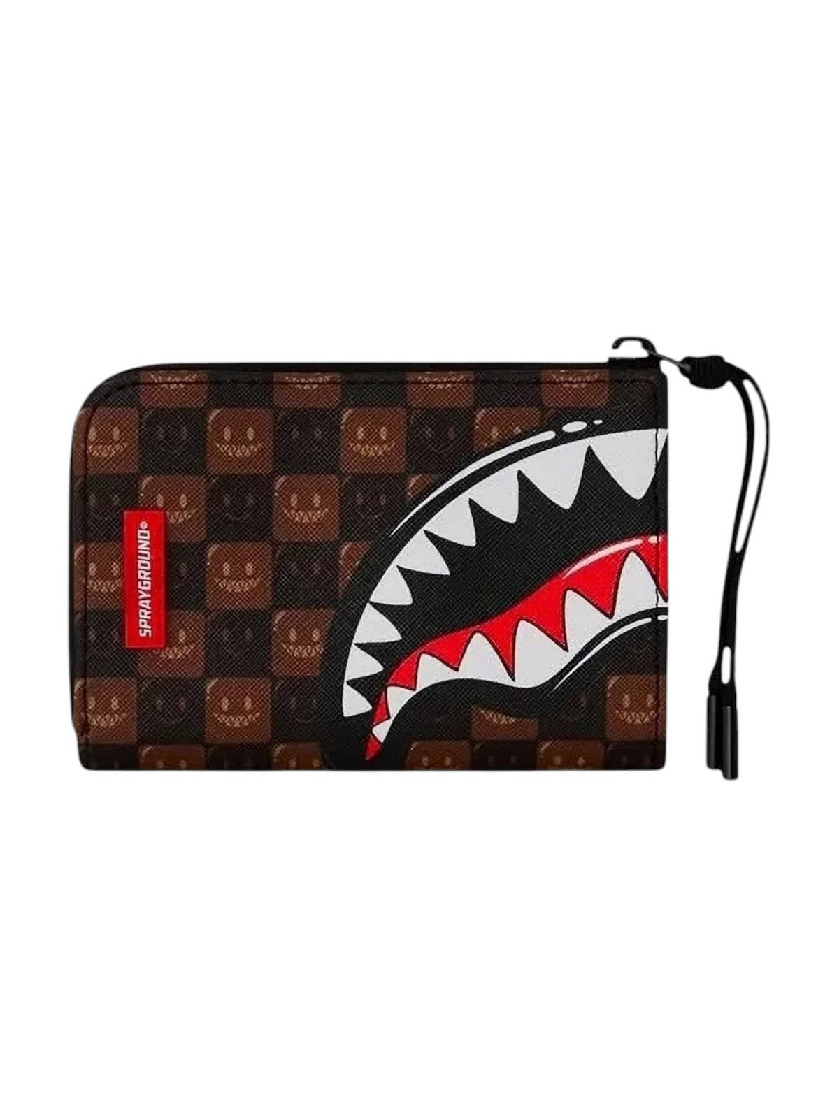 SPRAYGROUND Portafoglio Unisex adulto SHARKS IN PARIS WTF BUBBLE BROWN CHECK WALLET - 910W9302NSZ