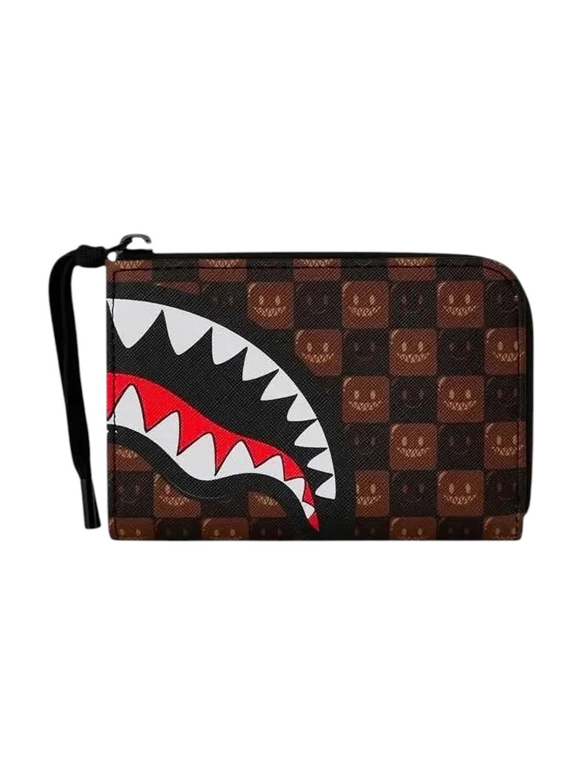 SPRAYGROUND Portafoglio Unisex adulto SHARKS IN PARIS WTF BUBBLE BROWN CHECK WALLET - 910W9302NSZ