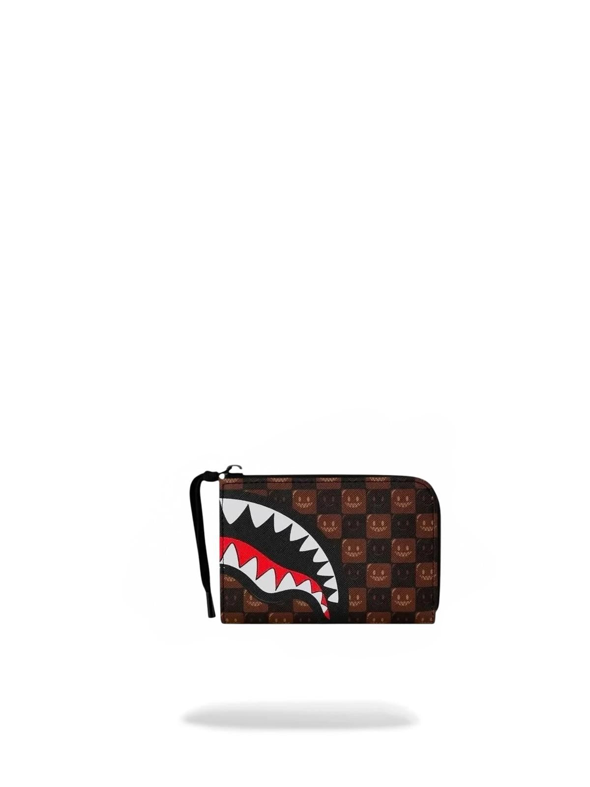 SPRAYGROUND Portafoglio Unisex adulto SHARKS IN PARIS WTF BUBBLE BROWN CHECK WALLET - 910W9302NSZ