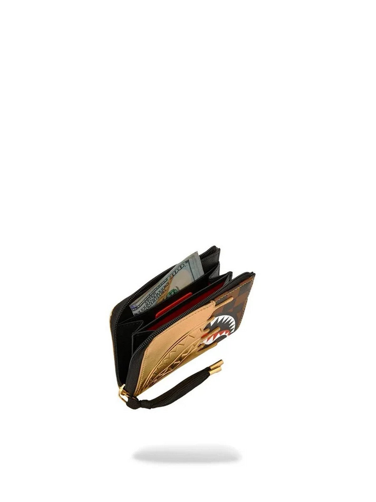 SPRAYGROUND Portafoglio Unisex adulto SHARKS IN PARIS GOLD DRIP WALLET - 910W9341NSZ