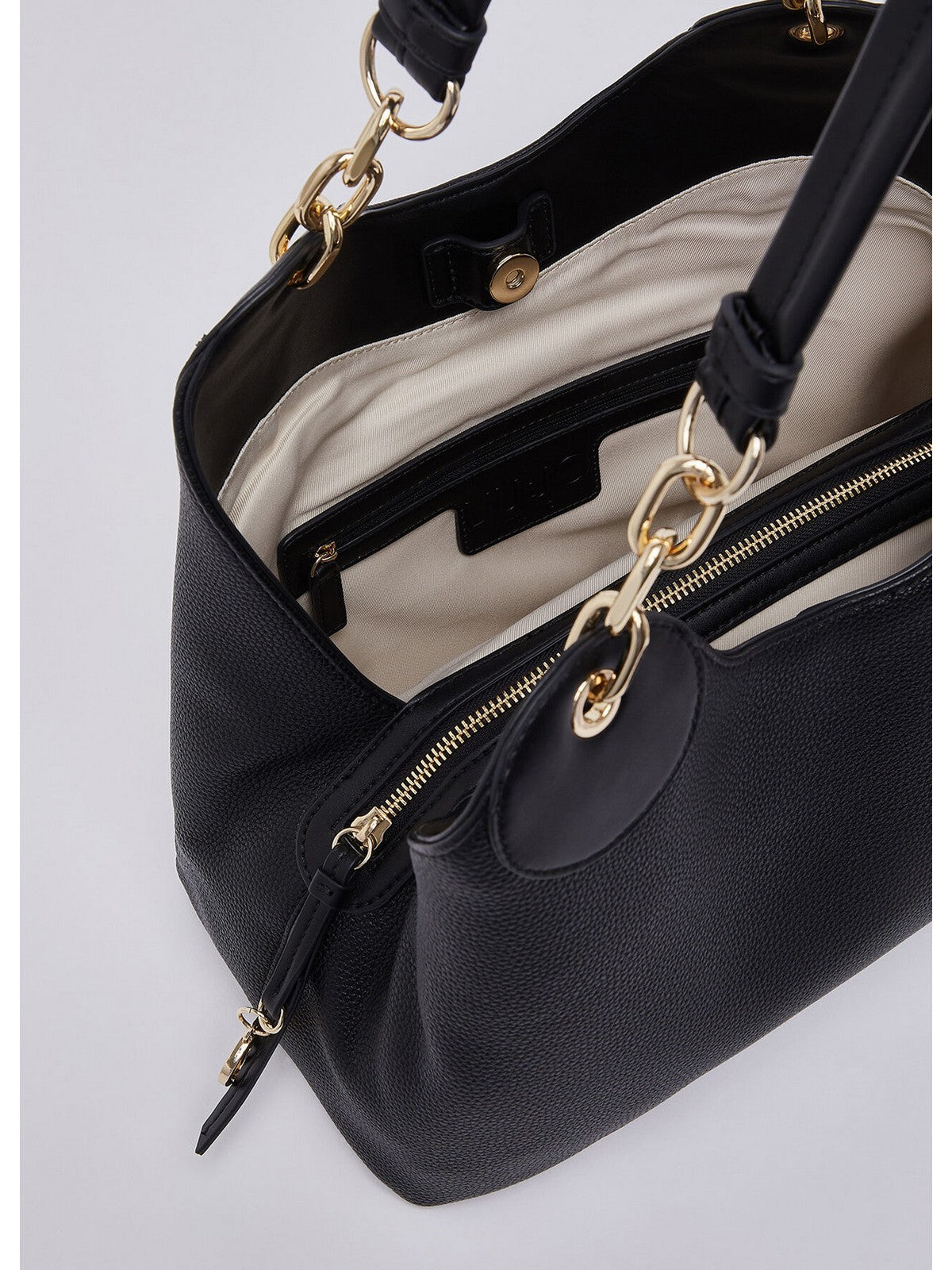 LIU JO ACCESSORIES Borsa Donna Nero/brass gold - AF6024ES039 B1848