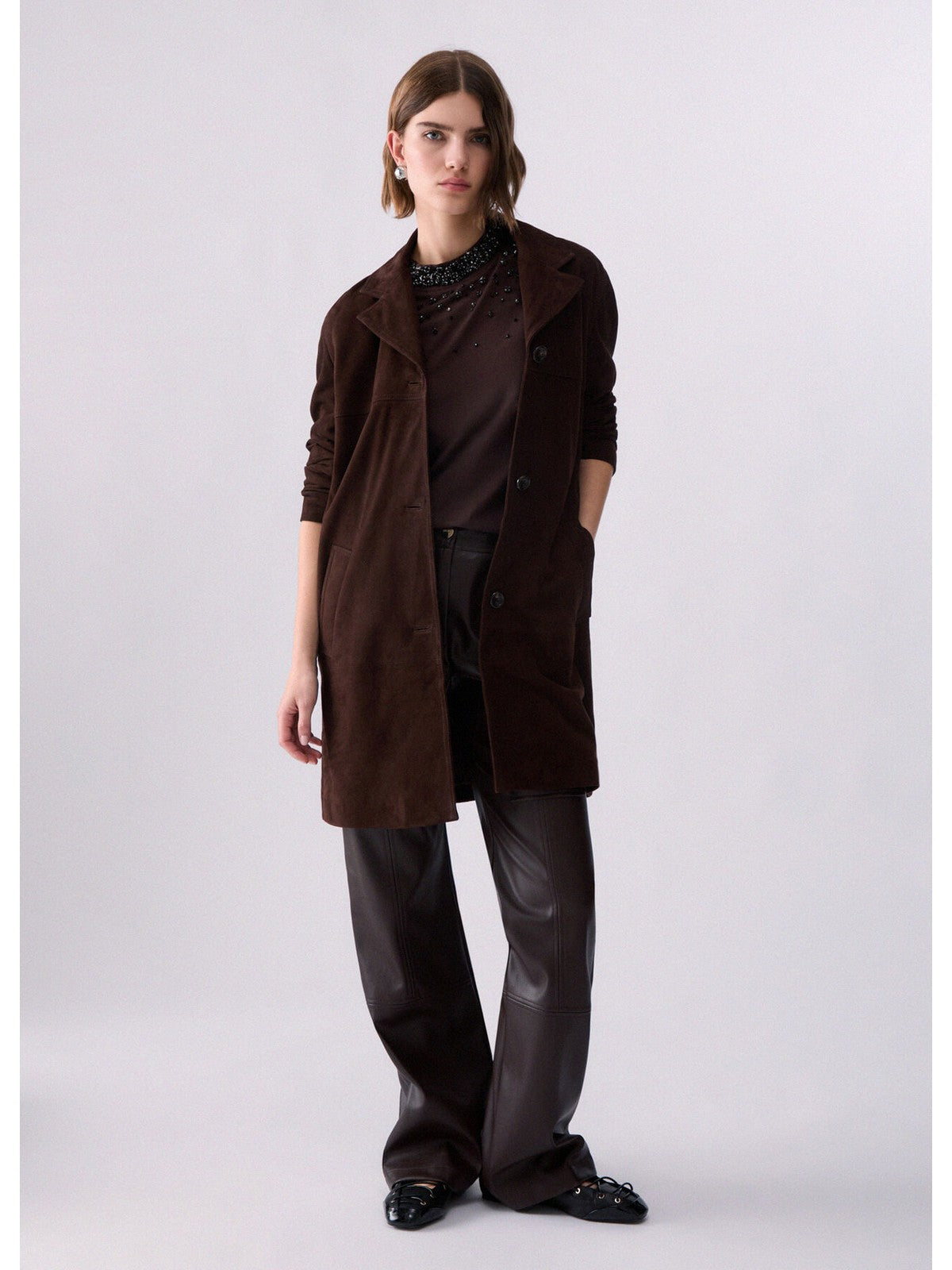 LIU JO BLACK Cappotto Donna Dark cacao - CF6122P0382 X0800