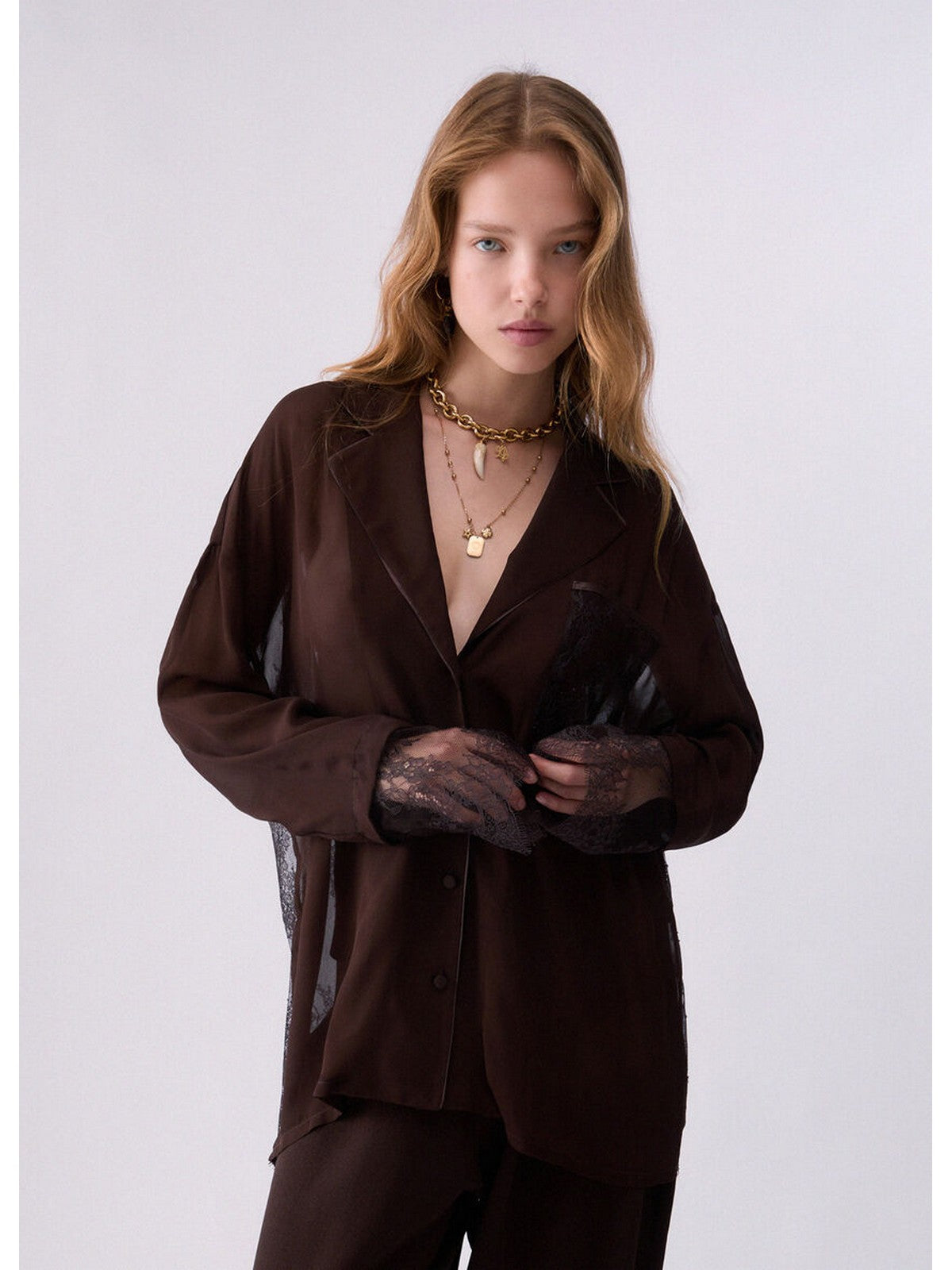 LIU JO BLACK Camicia Donna New moka - CF6125T866A X0807