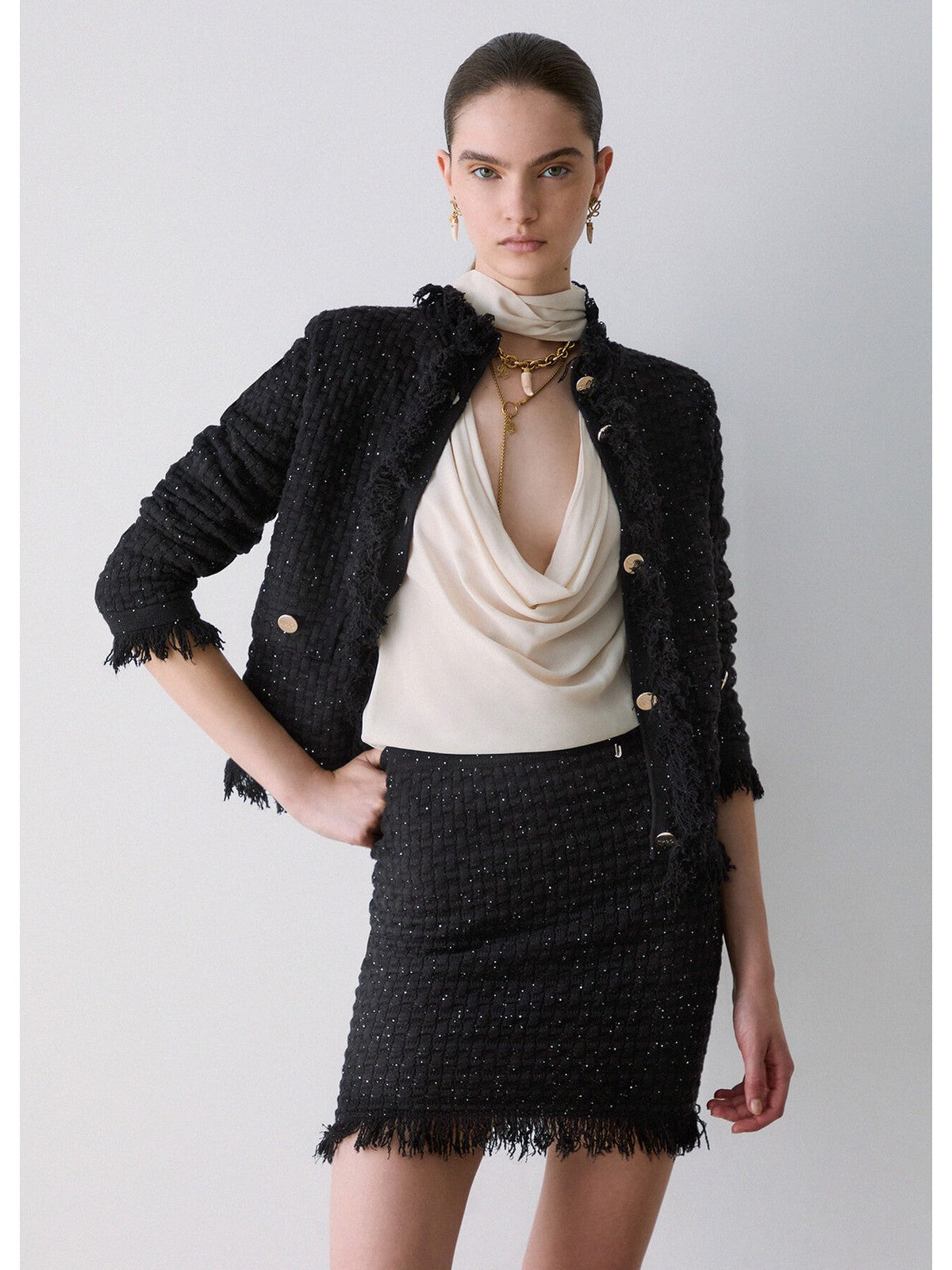 LIU JO BLACK Gonna Donna Nero - CF6158MS052 22222