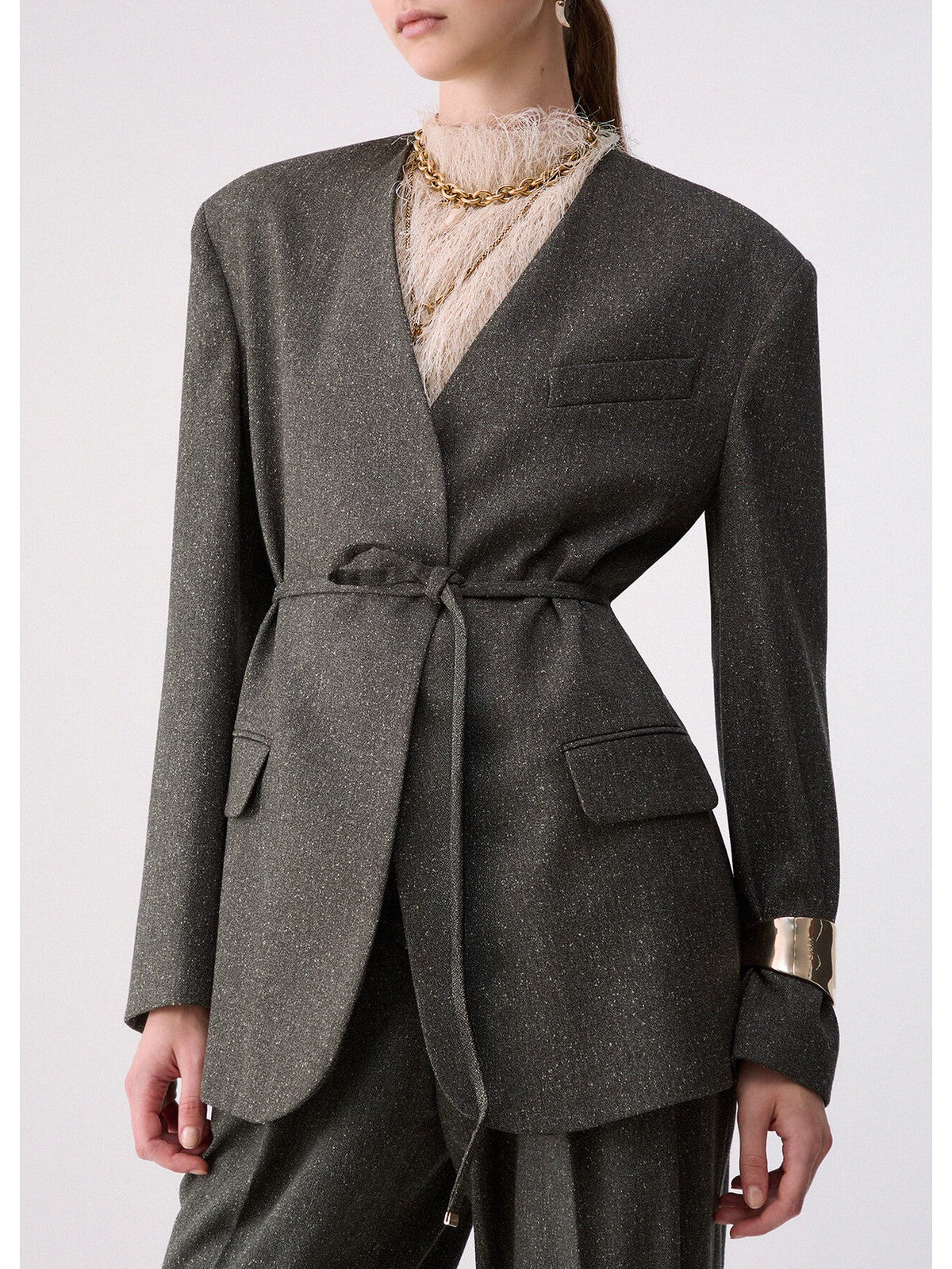 LIU JO BLACK Giacca Donna Dk.green tweed - CF6218T800A L9596