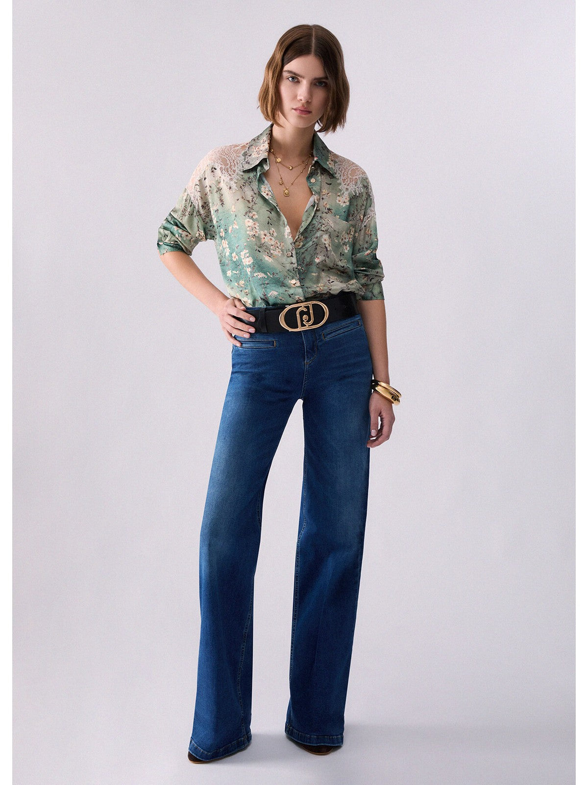 LIU JO BLUE DENIM Jeans Donna Den.Blue dk.real was - UF6069DS004 78263 gioboutiqueweb