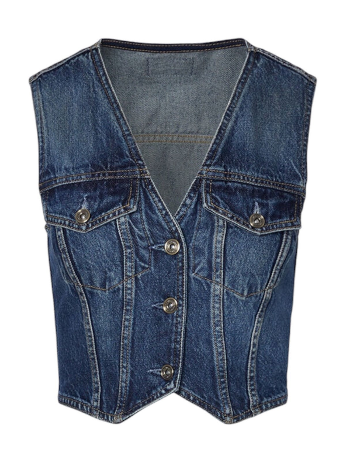 LIU JO BLUE DENIM Gilet Donna Den.Blue y2k wash - UF6502D0398 79158