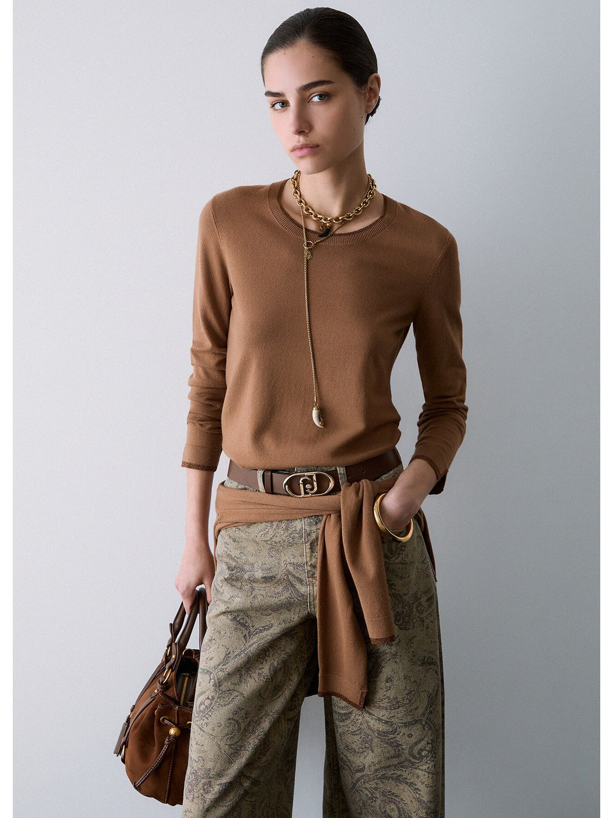 LIU JO WHITE Maglia Donna Cocoa creme - WF6015MS49I 81020