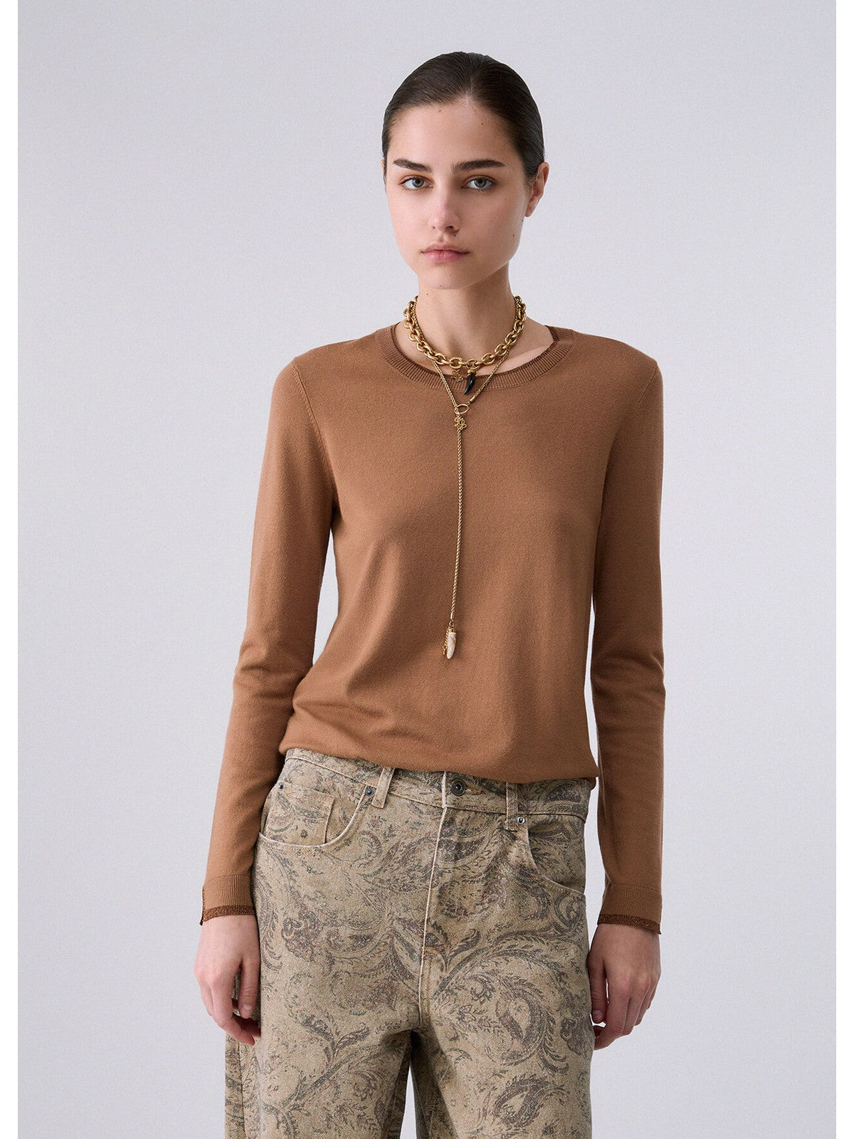 LIU JO WHITE Maglia Donna Cocoa creme - WF6015MS49I 81020