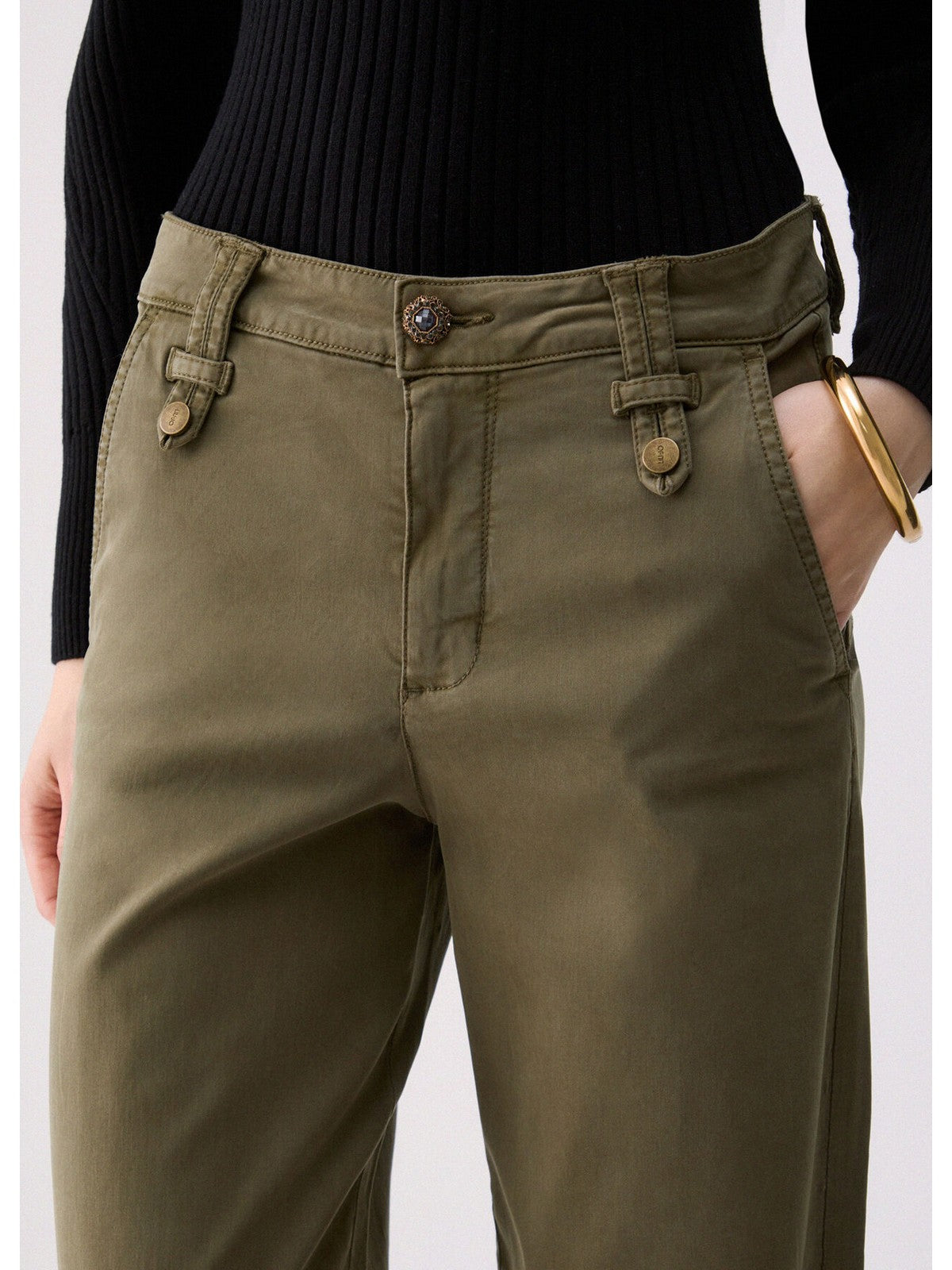 LIU JO WHITE Pantalone Donna Verde alpino - WF6125T709A 90510 gioboutiqueweb