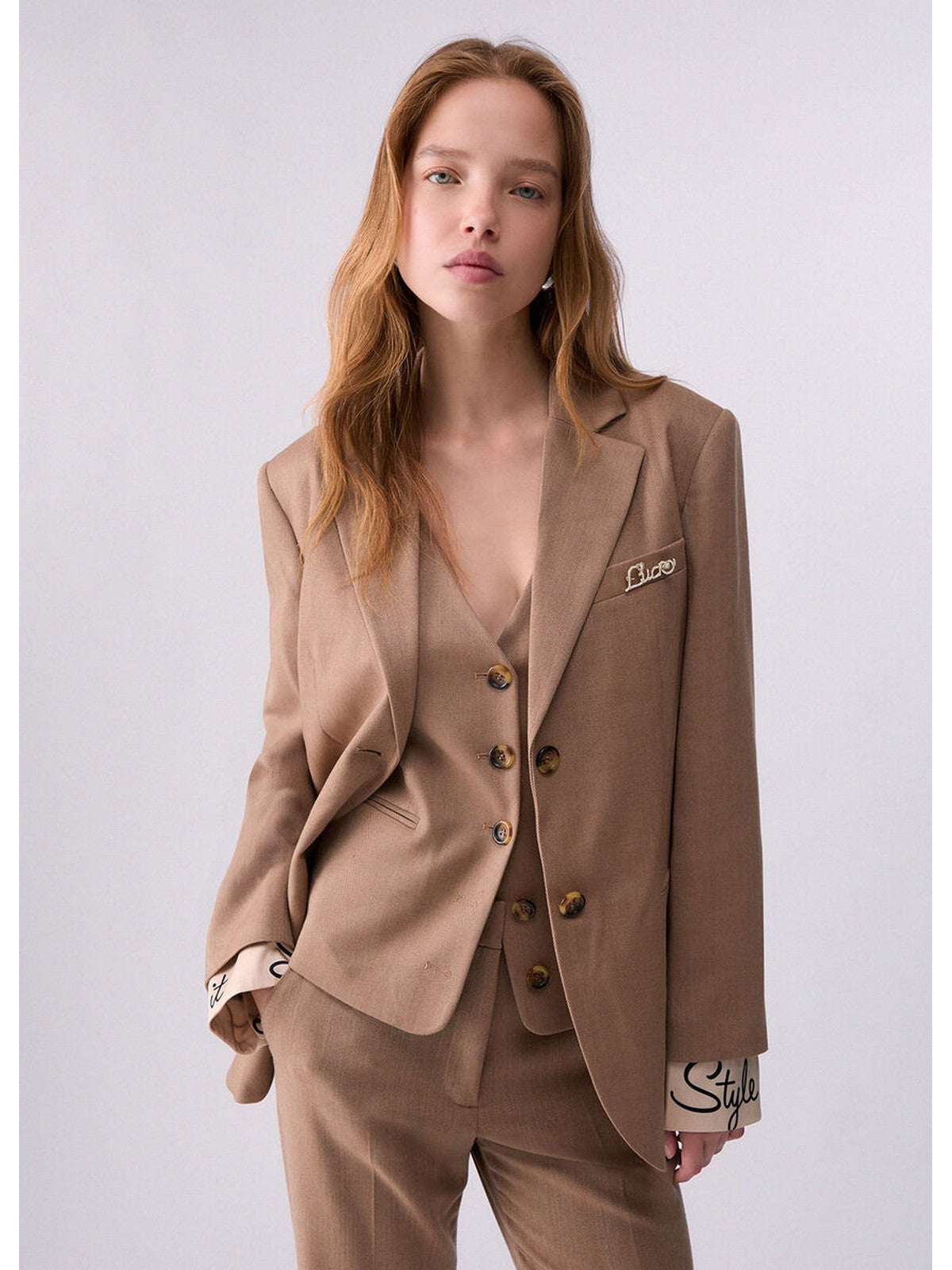 LIU JO WHITE Giacca Donna Camel resca mix - WF6211T732A L9179
