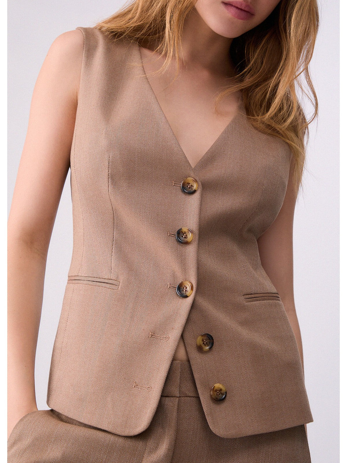 LIU JO WHITE Gilet Donna Camel resca mix - WF6213T732A L9179
