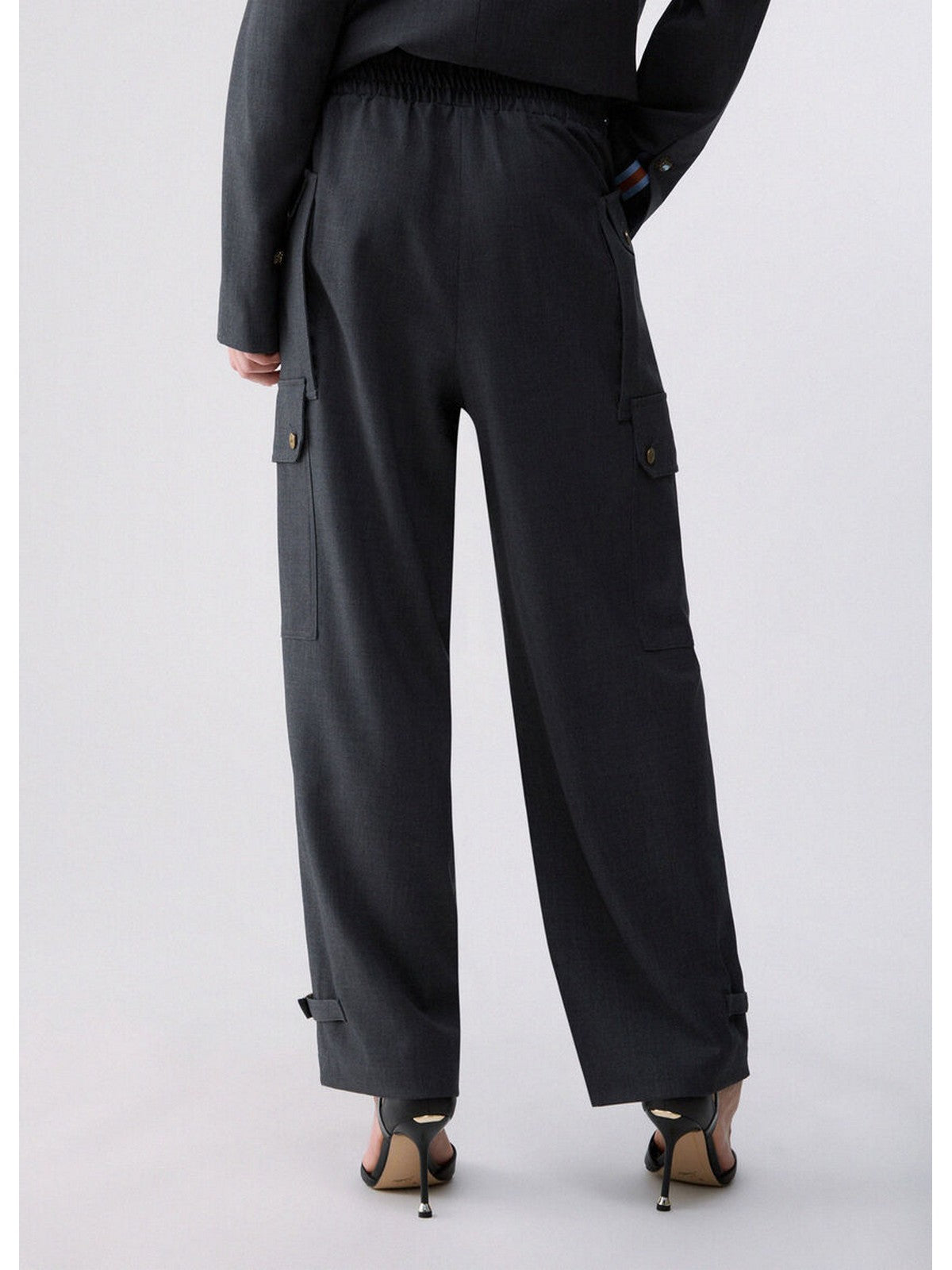 LIU JO WHITE Pantalone Donna Dark grey melange - WF6258T743A 02069 gioboutiqueweb