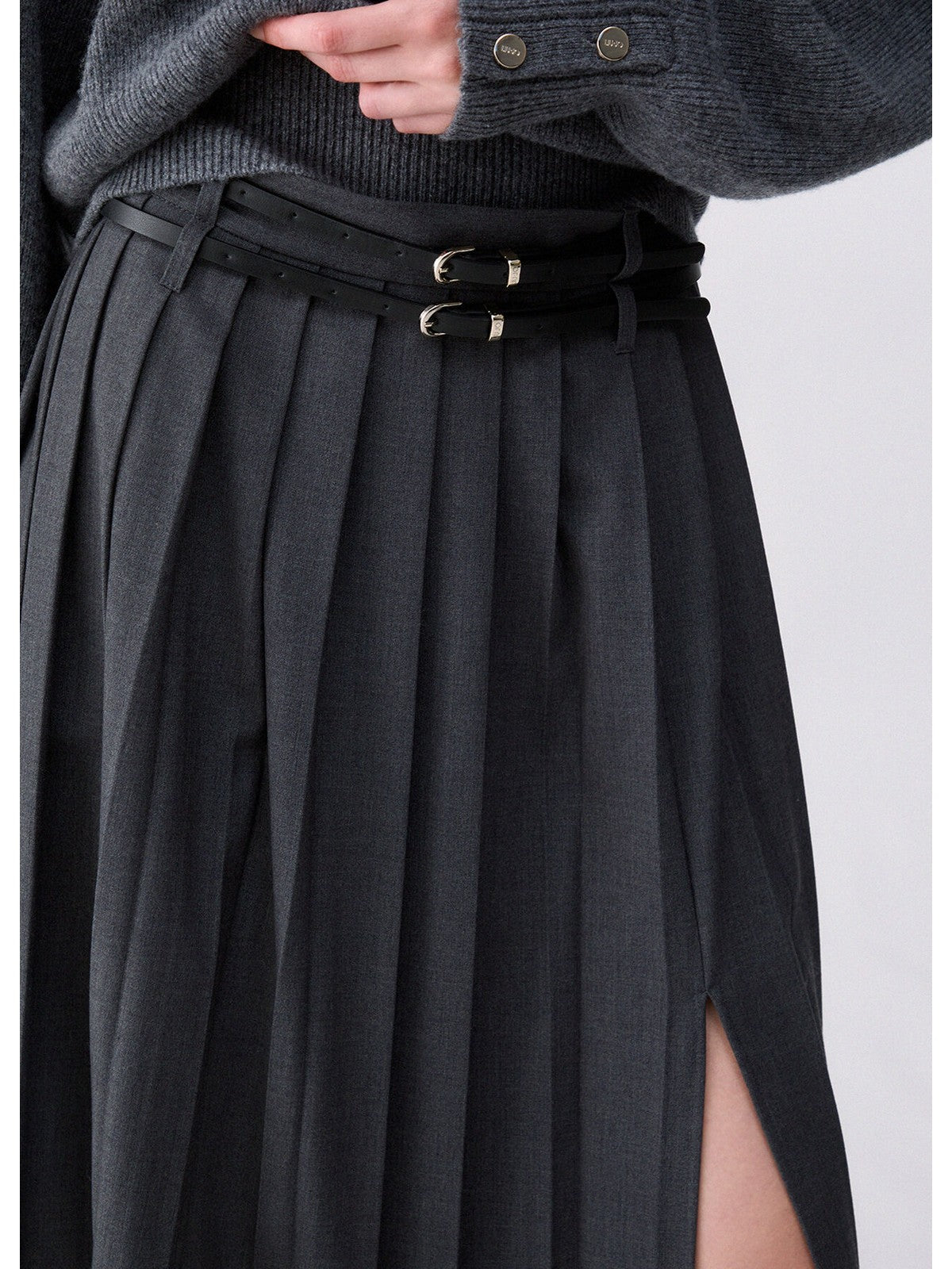 LIU JO WHITE Gonna Donna Dark grey melange - WF6308T743A 02069