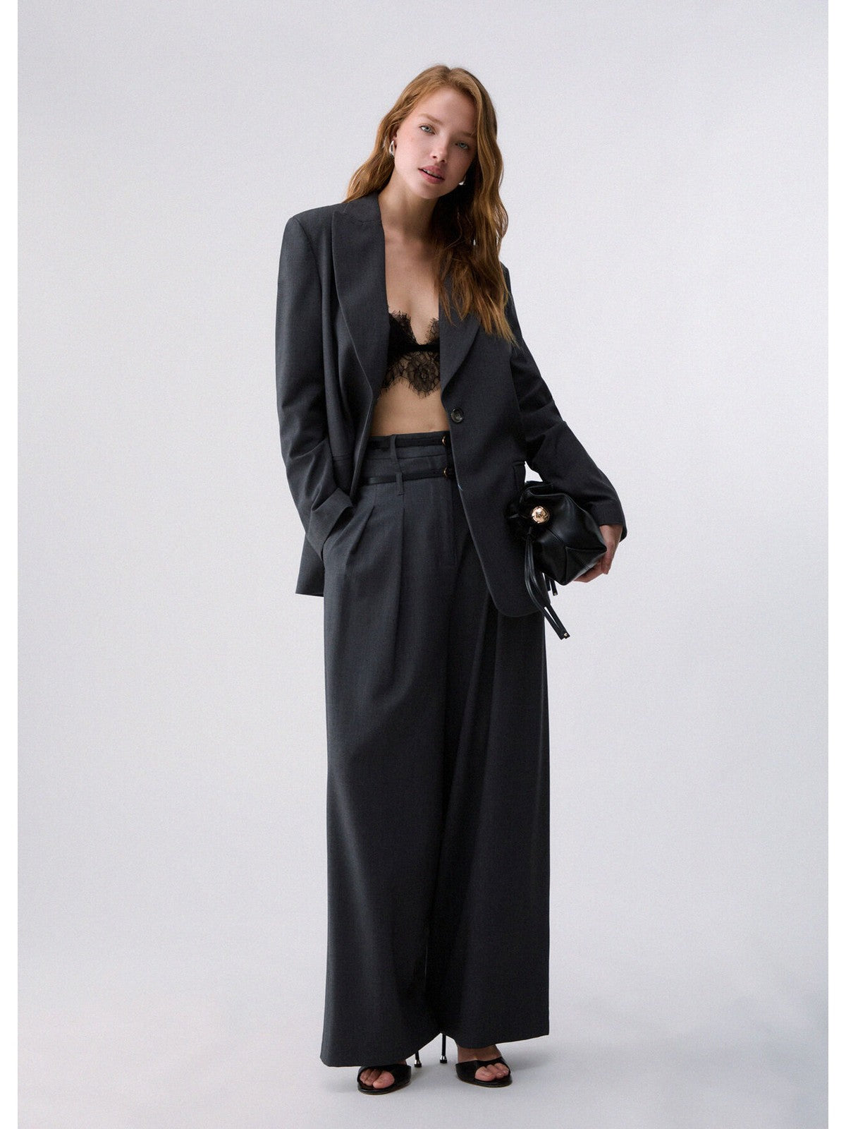 LIU JO WHITE Pantalone Donna Dark grey melange - WF6309T743A 02069