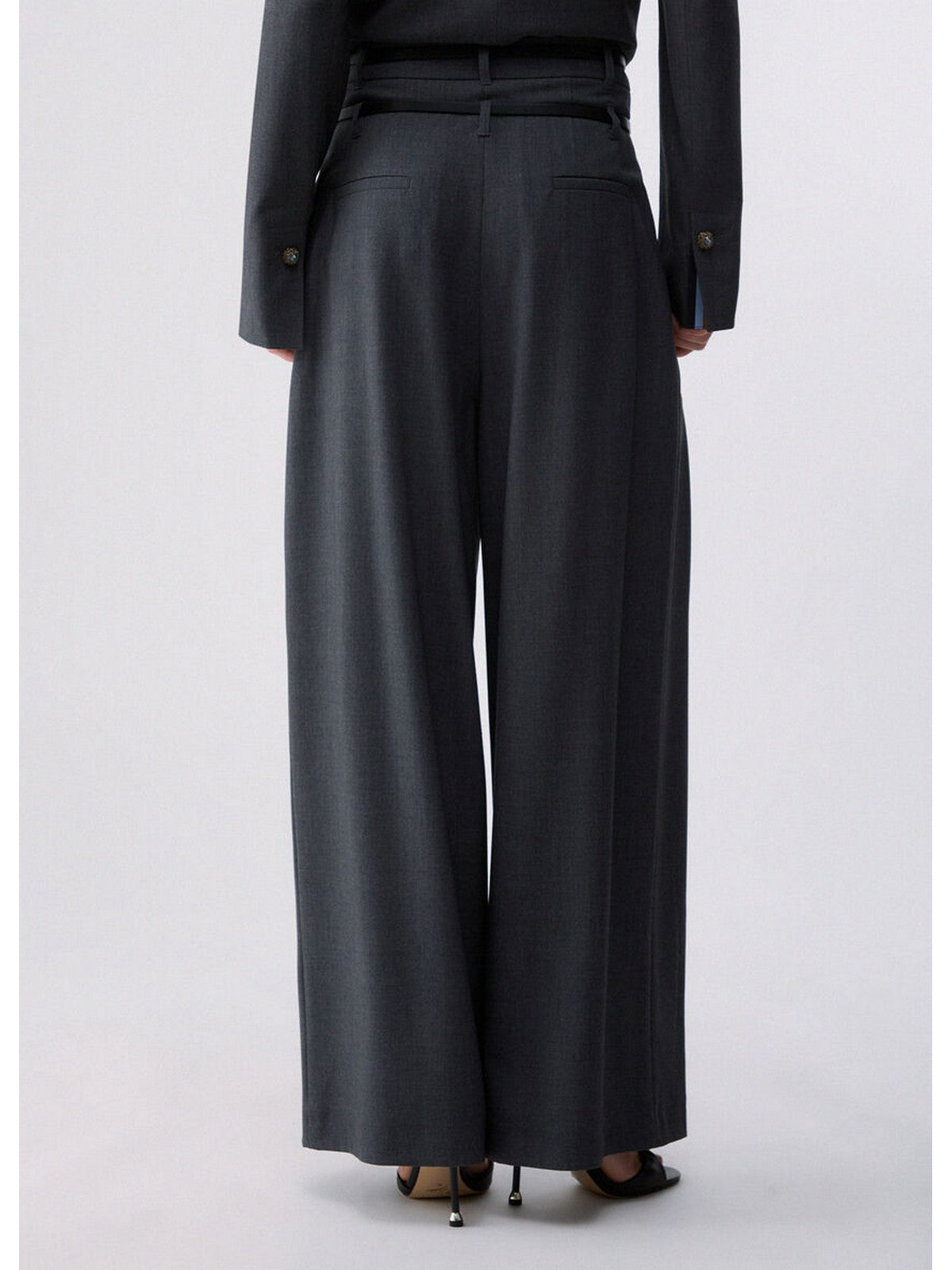 LIU JO WHITE Pantalone Donna Dark grey melange - WF6309T743A 02069