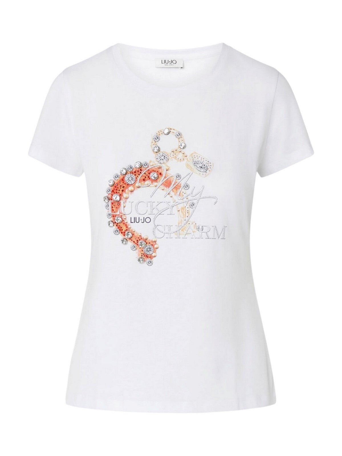 LIU JO WHITE T-shirt Donna Bco lucky horse shoe - WF6407JS923 L9434