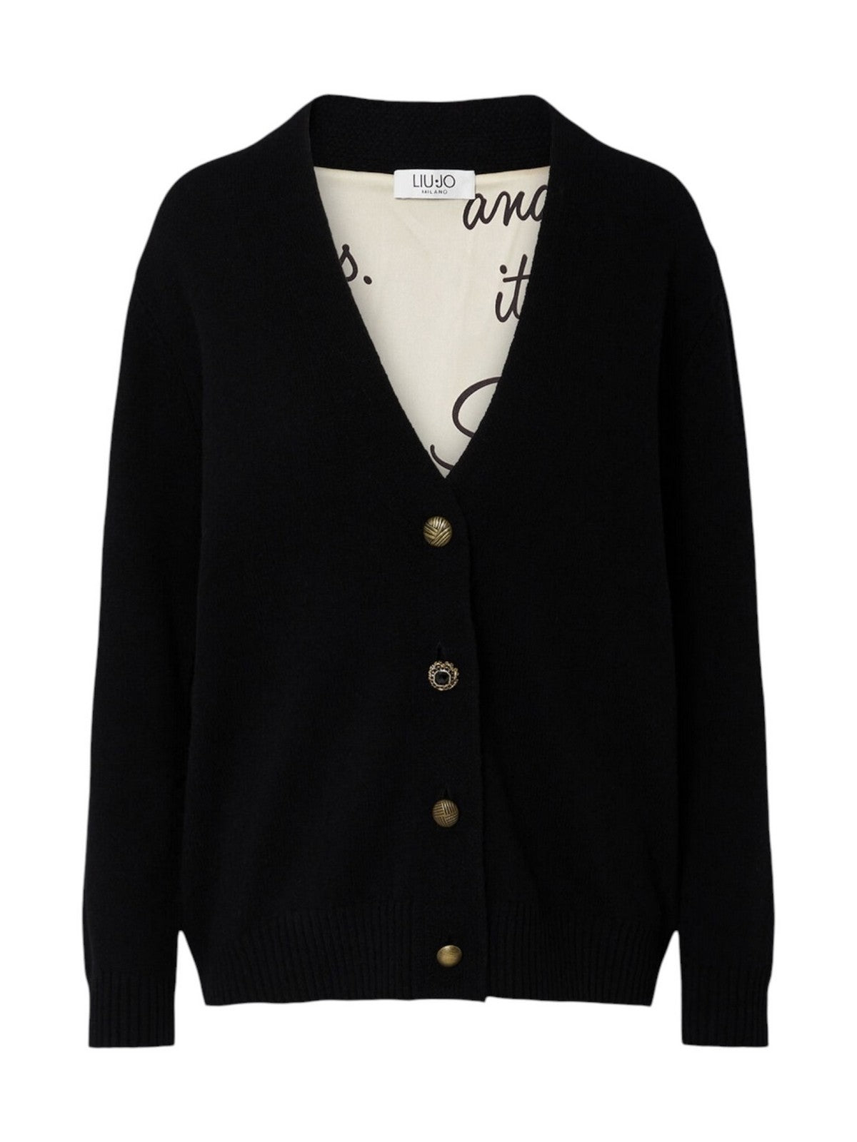 LIU JO WHITE Cardigan Donna Black/printed fabric - WF6417MS009 L9456