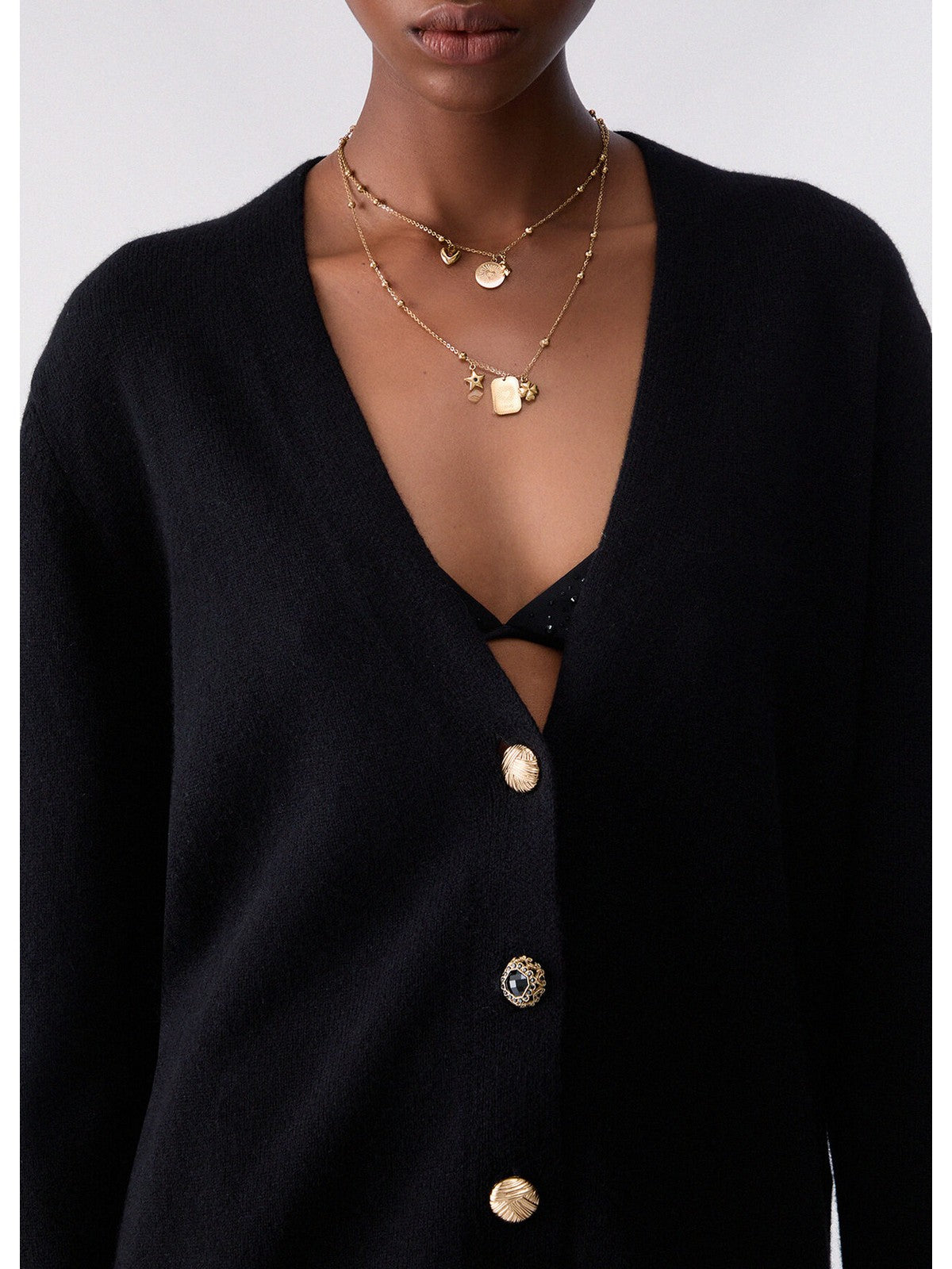 LIU JO WHITE Cardigan Donna Black/printed fabric - WF6417MS009 L9456