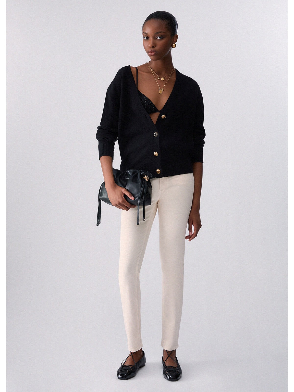 LIU JO WHITE Cardigan Donna Black/printed fabric - WF6417MS009 L9456