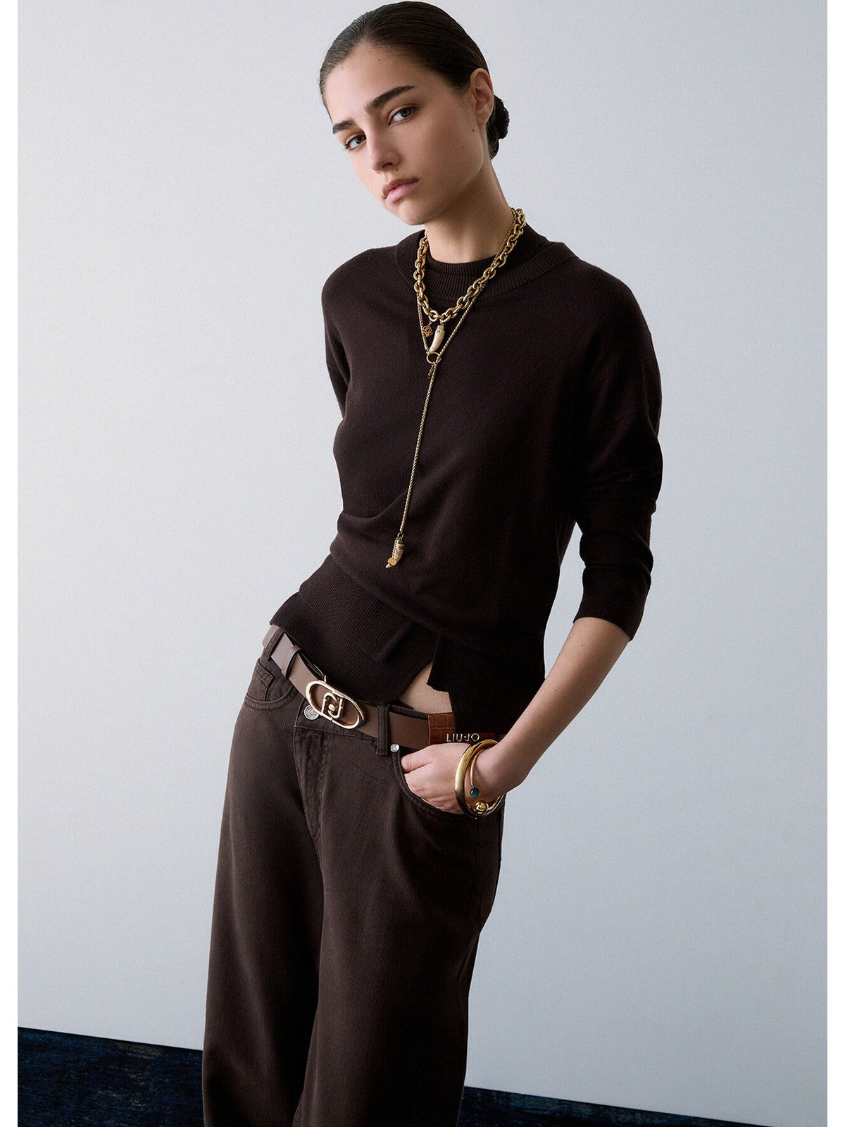 LIU JO WHITE Maglia Donna Mole - WF6418MA16R 91106