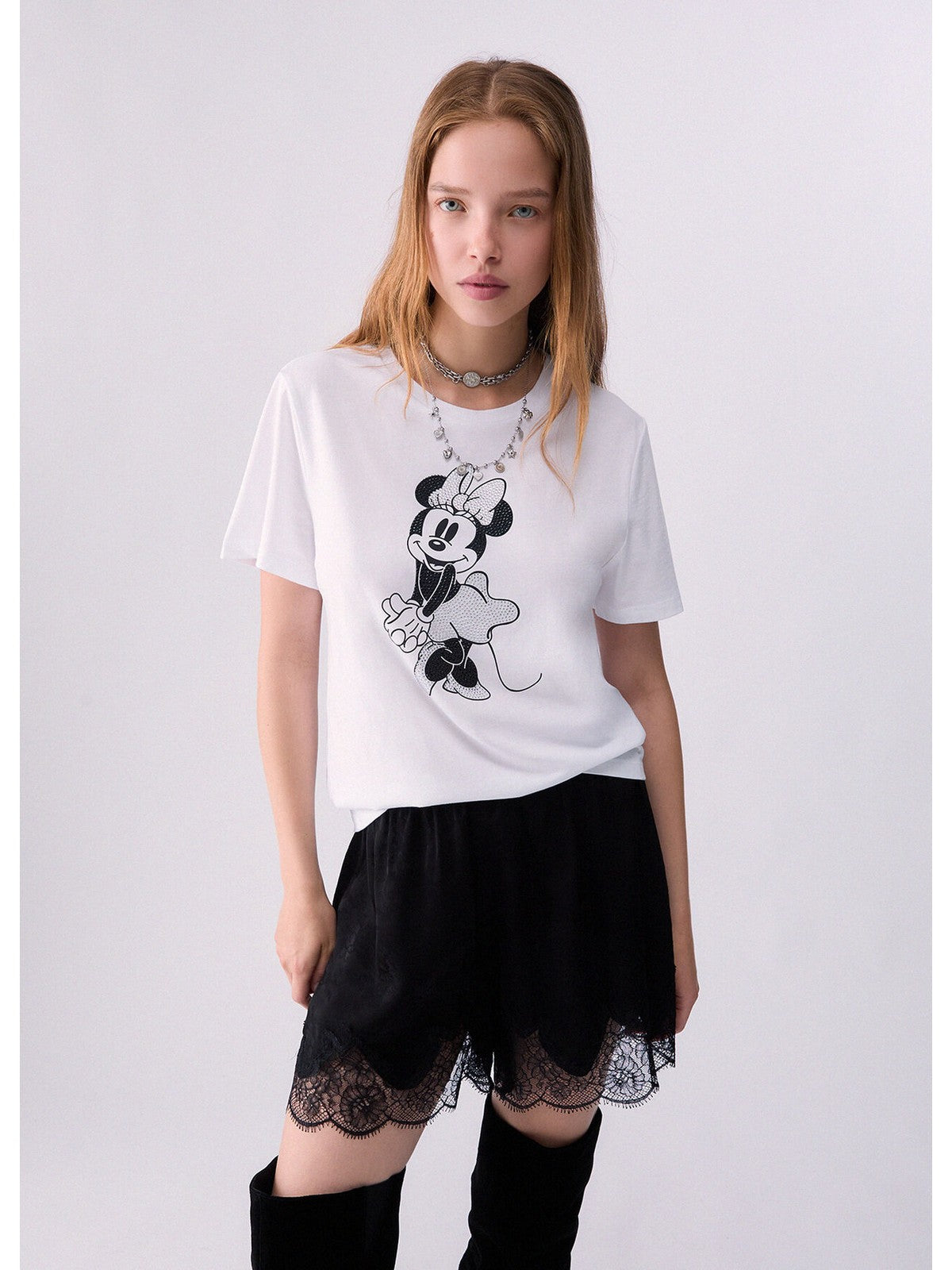 LIU JO WHITE T-shirt Donna Bco miss mouse b&w - WF6441JS904 L9450