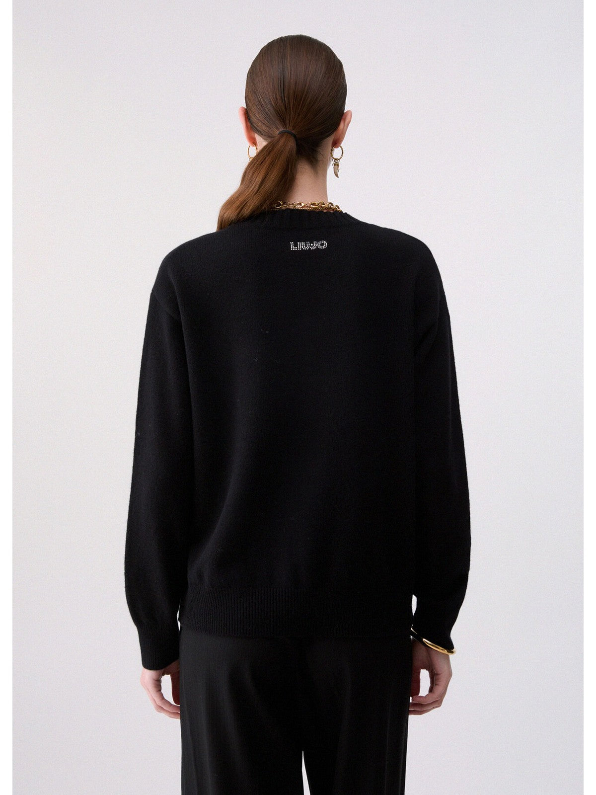 LIU JO WHITE Maglione Donna Lucky black - WF6457MS009 L9457
