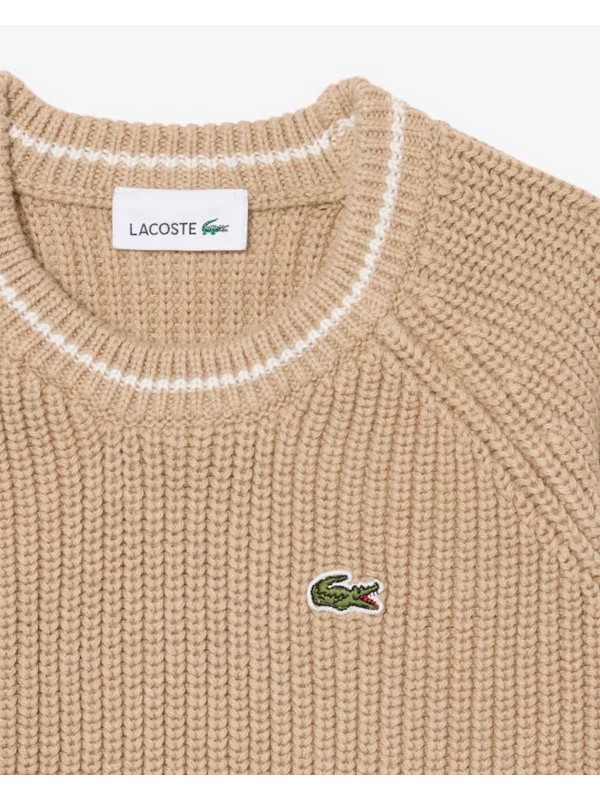 LACOSTE KIDS Maglione Bambini e ragazzi LCB CHUNKY KNIT CORE SWEATER Beige - 847695 02S