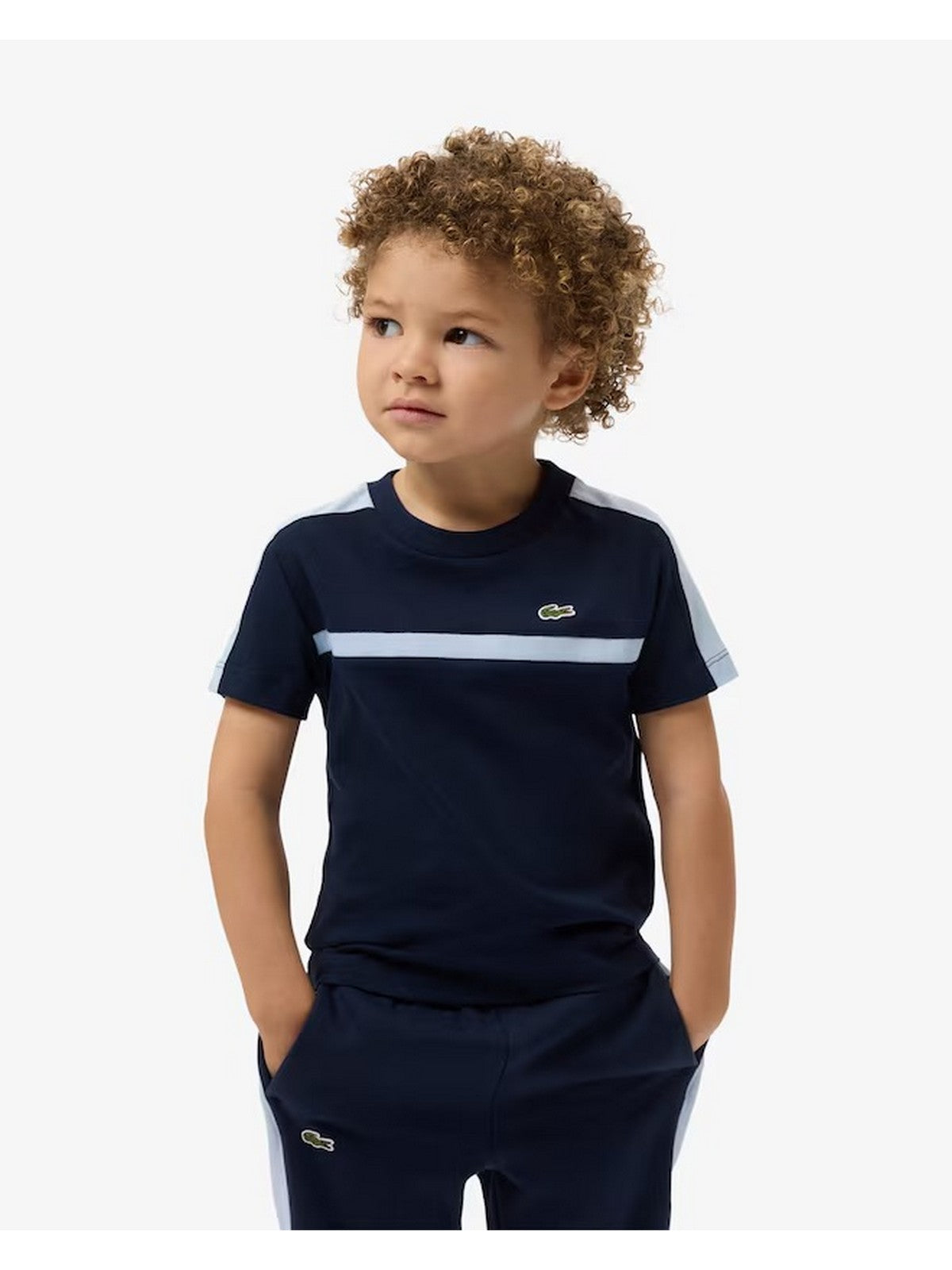 LACOSTE KIDS T-shirt Bambini e ragazzi LCB COLORBLOCK STRIPE TEE Blu - 847774 UGW