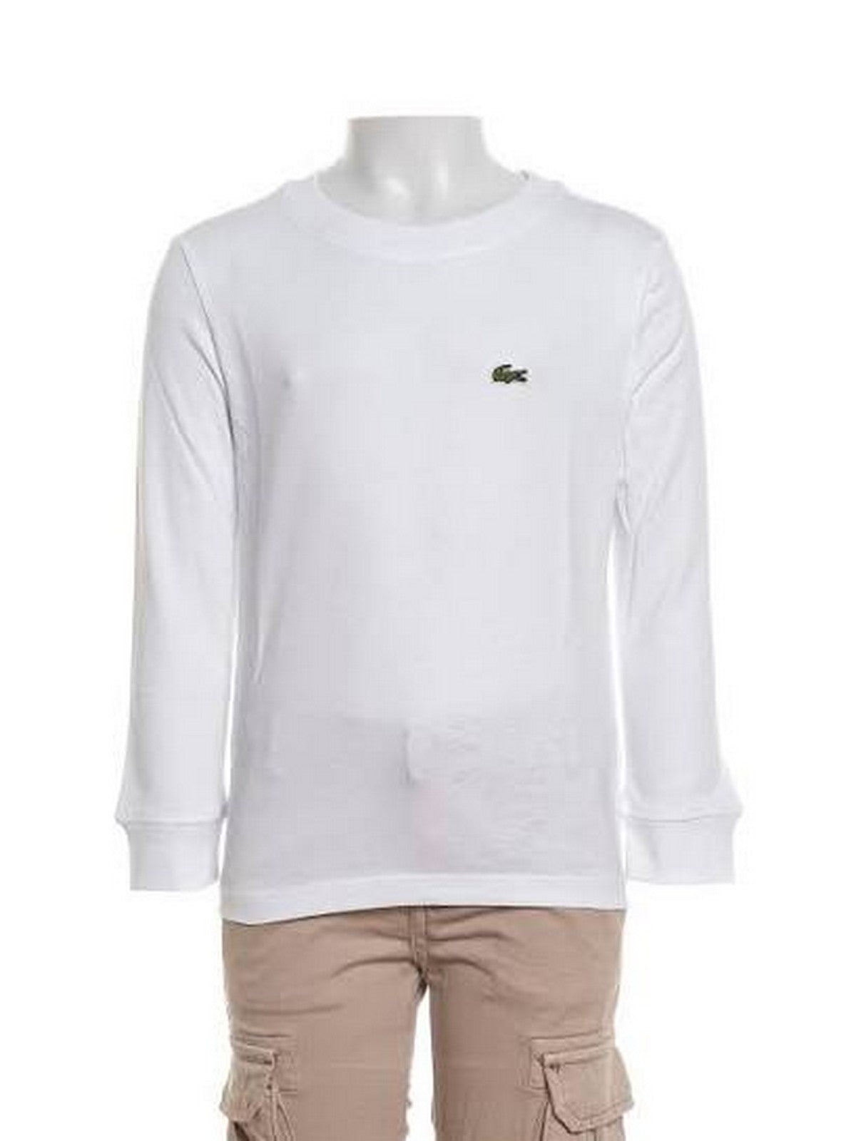 LACOSTE KIDS T-shirt Bambini e ragazzi LCB ICON CORE L/S TEE Bianco - 947112 W8L