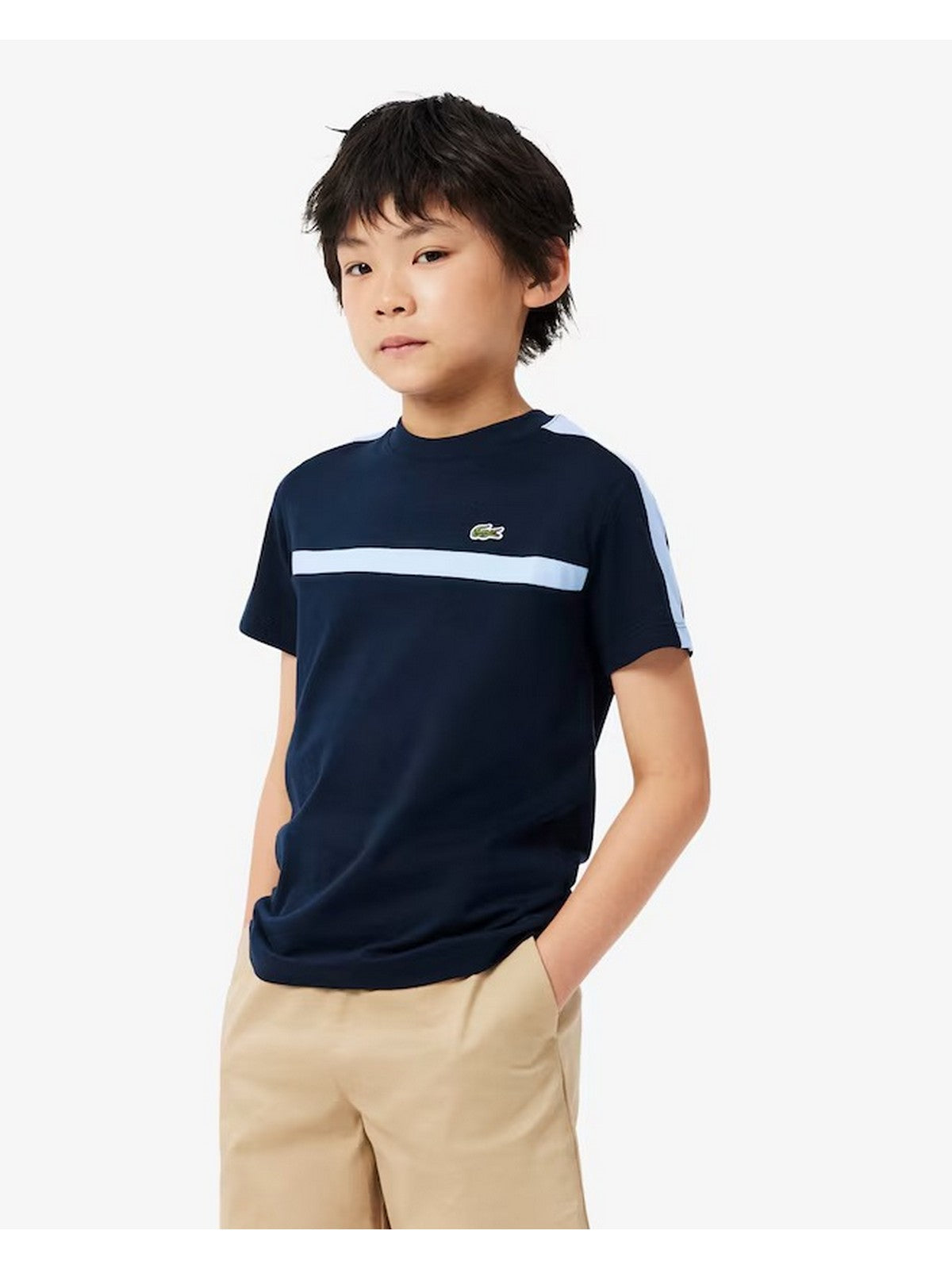 LACOSTE KIDS T-shirt Bambini e ragazzi LCB COLORBLOCK STRIPE TEE Blu - 947774 UGW